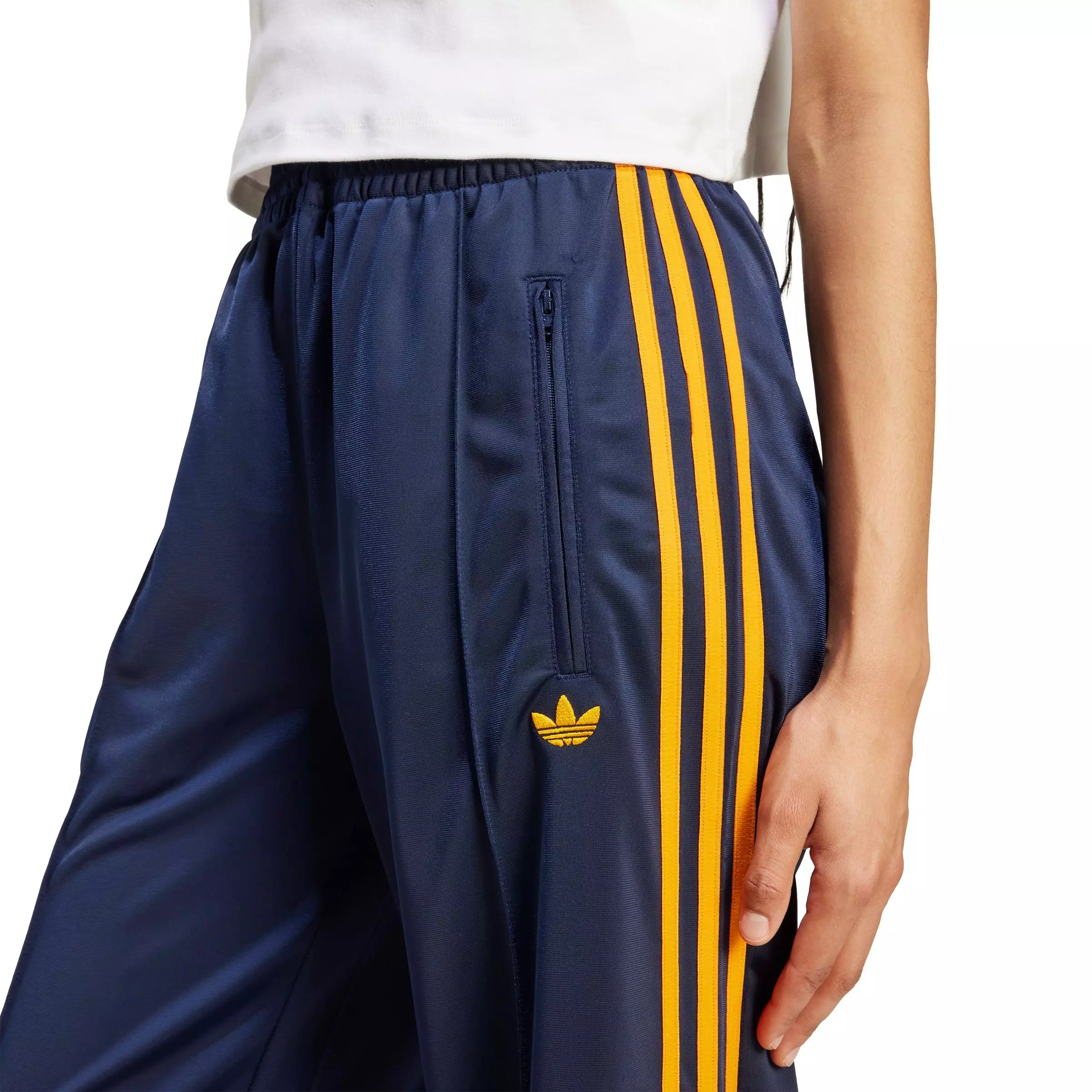 adidas Originals Women's Adicolor Classic Firebird Loose Track Tracksuit Bottoms -Navy/Orange - NAVY/ORANGE