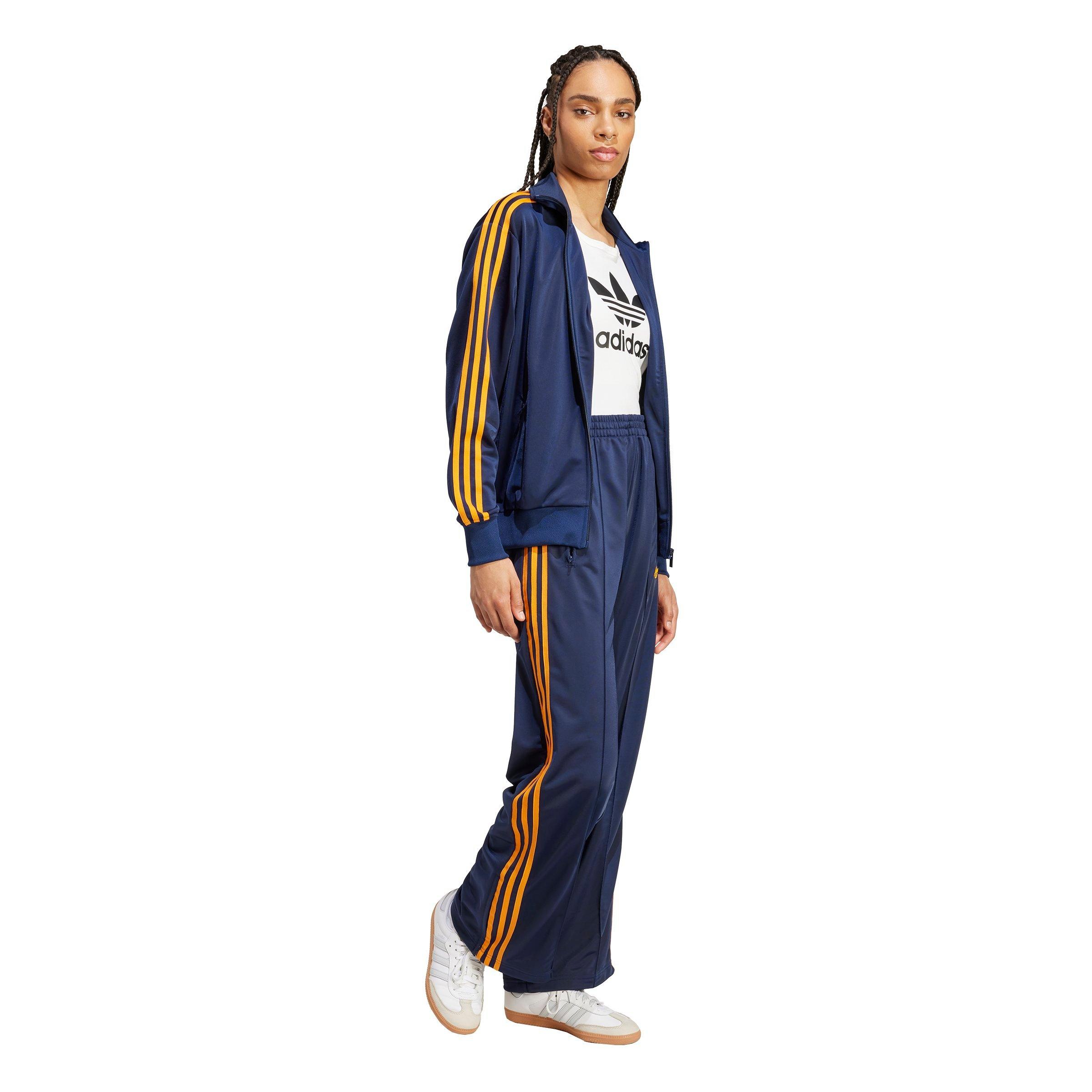 adidas Originals Women's Adicolor Classic Firebird Loose Track Tracksuit Bottoms -Navy/Orange - NAVY/ORANGE Thumbnail View 5
