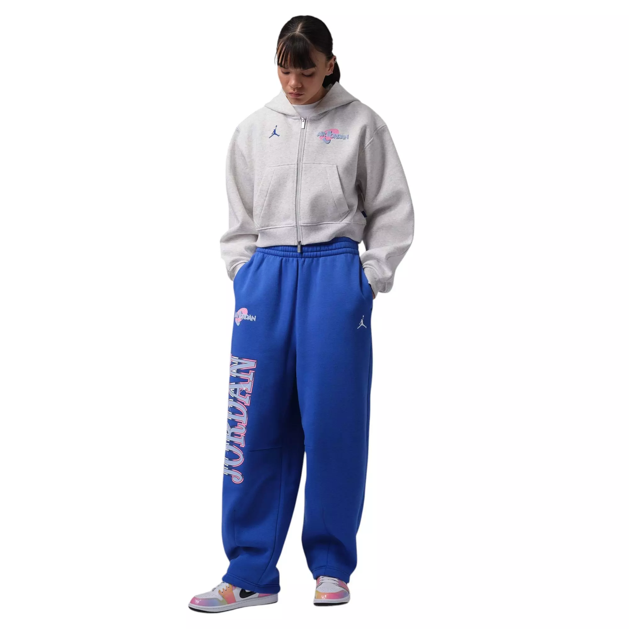 Jordan Brooklyn Fleece "Space Jam" Women's Pants - ROYAL/WHITE
