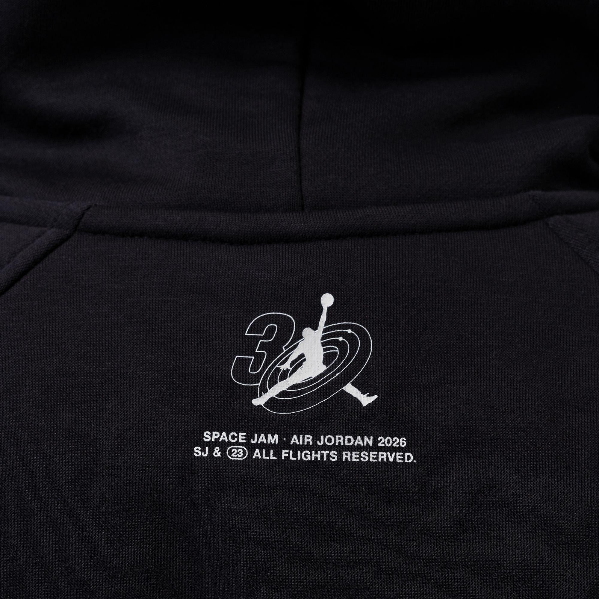 Jordan "Space Jam" Women's Fleece Pullover Hoodie - BLACK/WHITE
