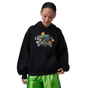 Jordan "Space Jam" Women's Fleece Pullover Hoodie - BLACK/WHITE