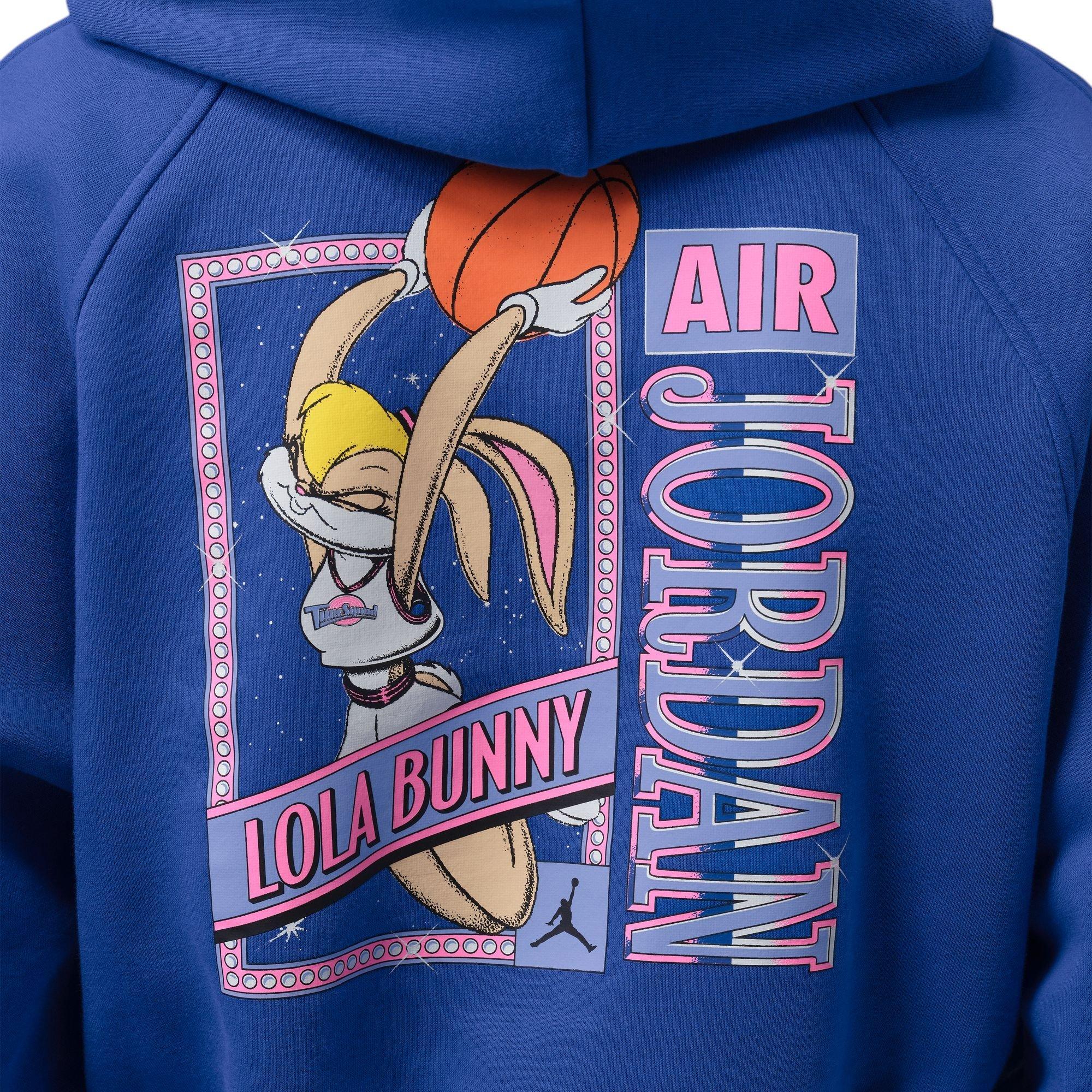Jordan Brooklyn "Space Jam" Women's Full-Zip Cropped Fleece Jacket - ROYAL/WHITE