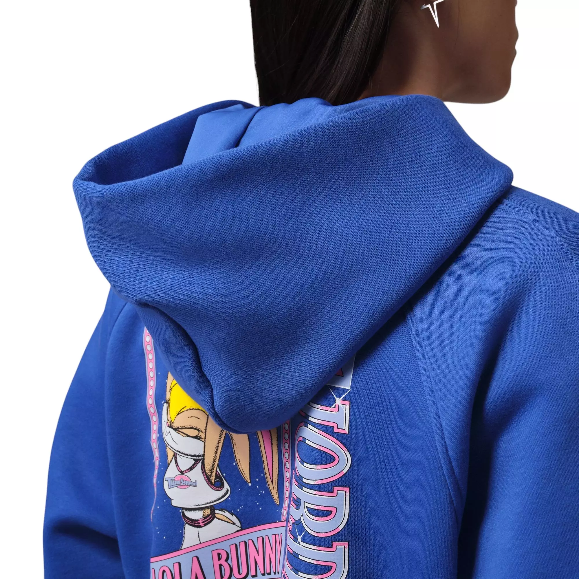 Jordan Brooklyn "Space Jam" Women's Full-Zip Cropped Fleece Jacket - ROYAL/WHITE