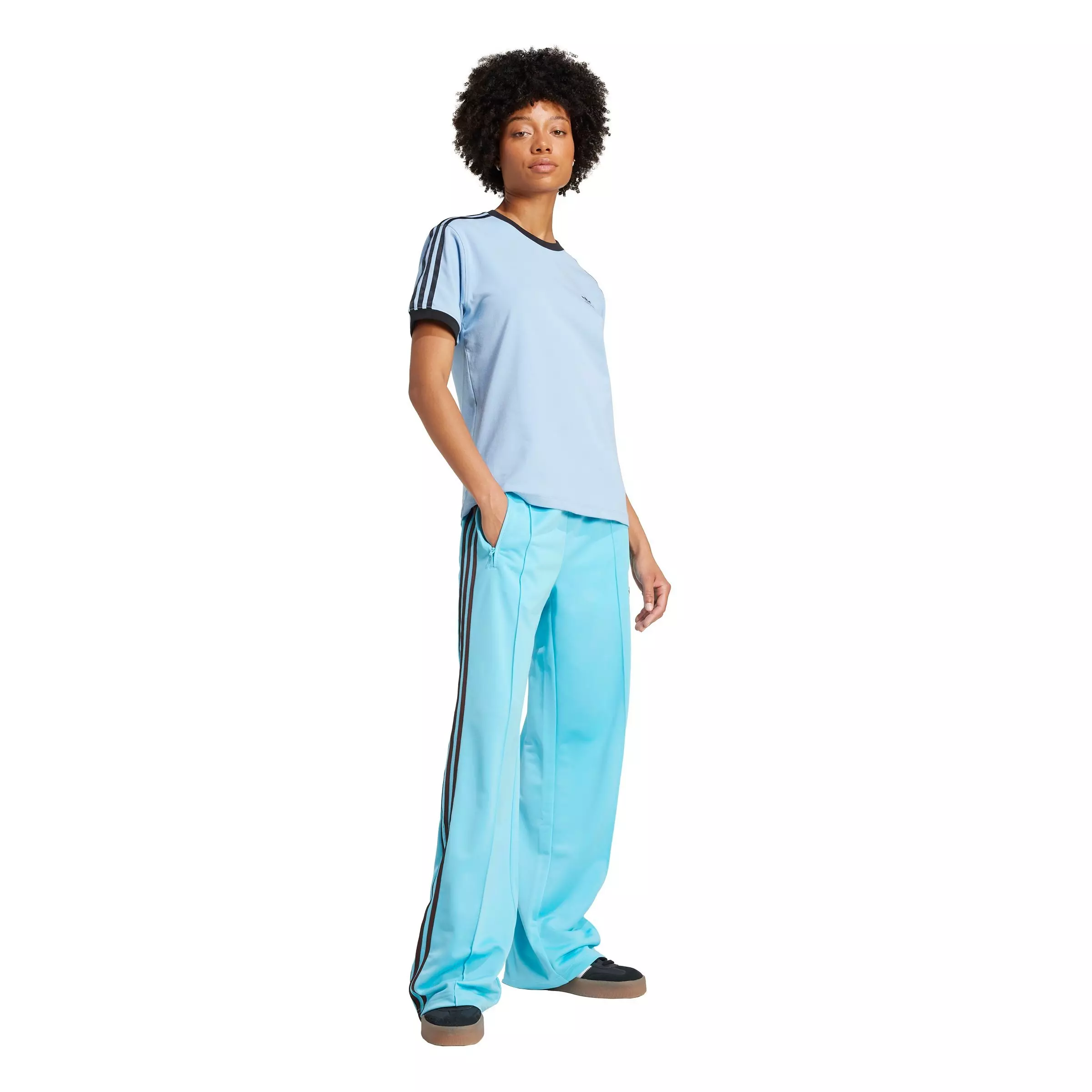adidas Originals Women's Adicolor Classic Firebird Loose Track Tracksuit Bottoms - Blue/Orange - BLUE/ORANGE