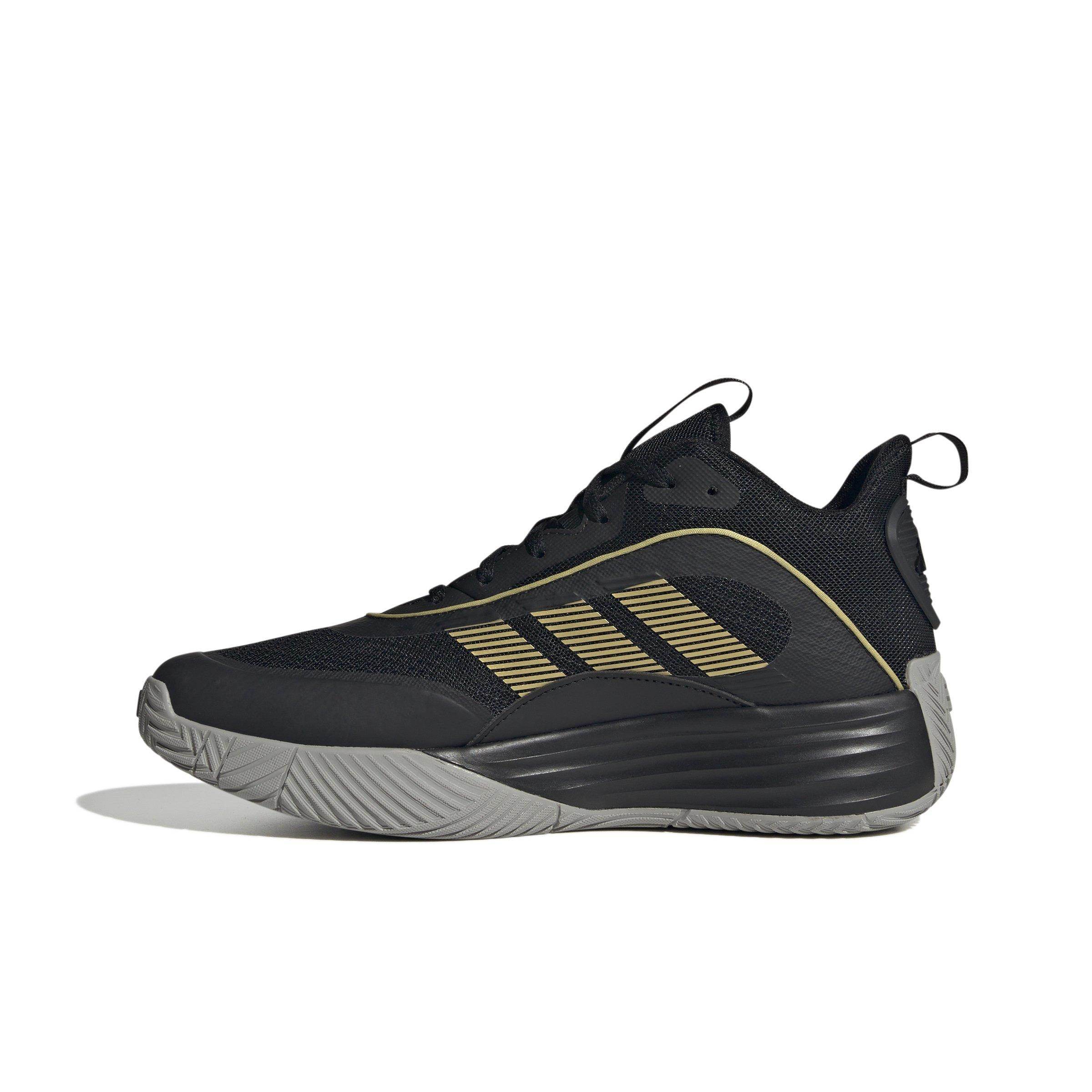 adidas Own the Game 3 "Core Black/Gold Metallic/Mgh Solid Grey" Men's Basketball Shoe - BLACK/GOLD/GREY Thumbnail View 2