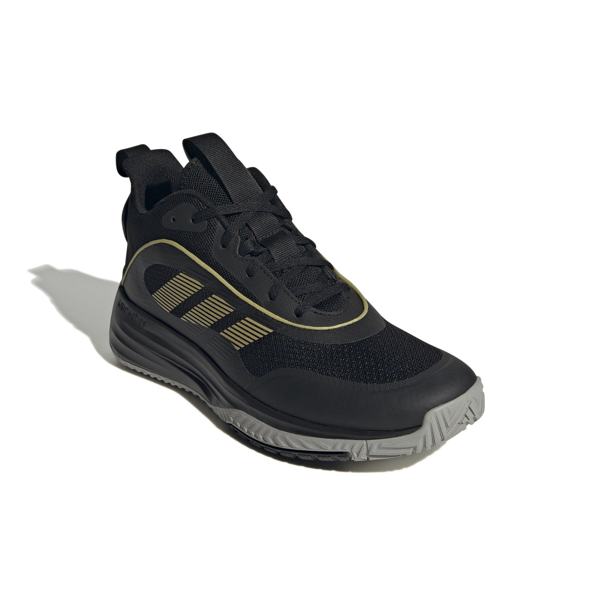 adidas Own the Game 3 "Core Black/Gold Metallic/Mgh Solid Grey" Men's Basketball Shoe - BLACK/GOLD/GREY Thumbnail View 3