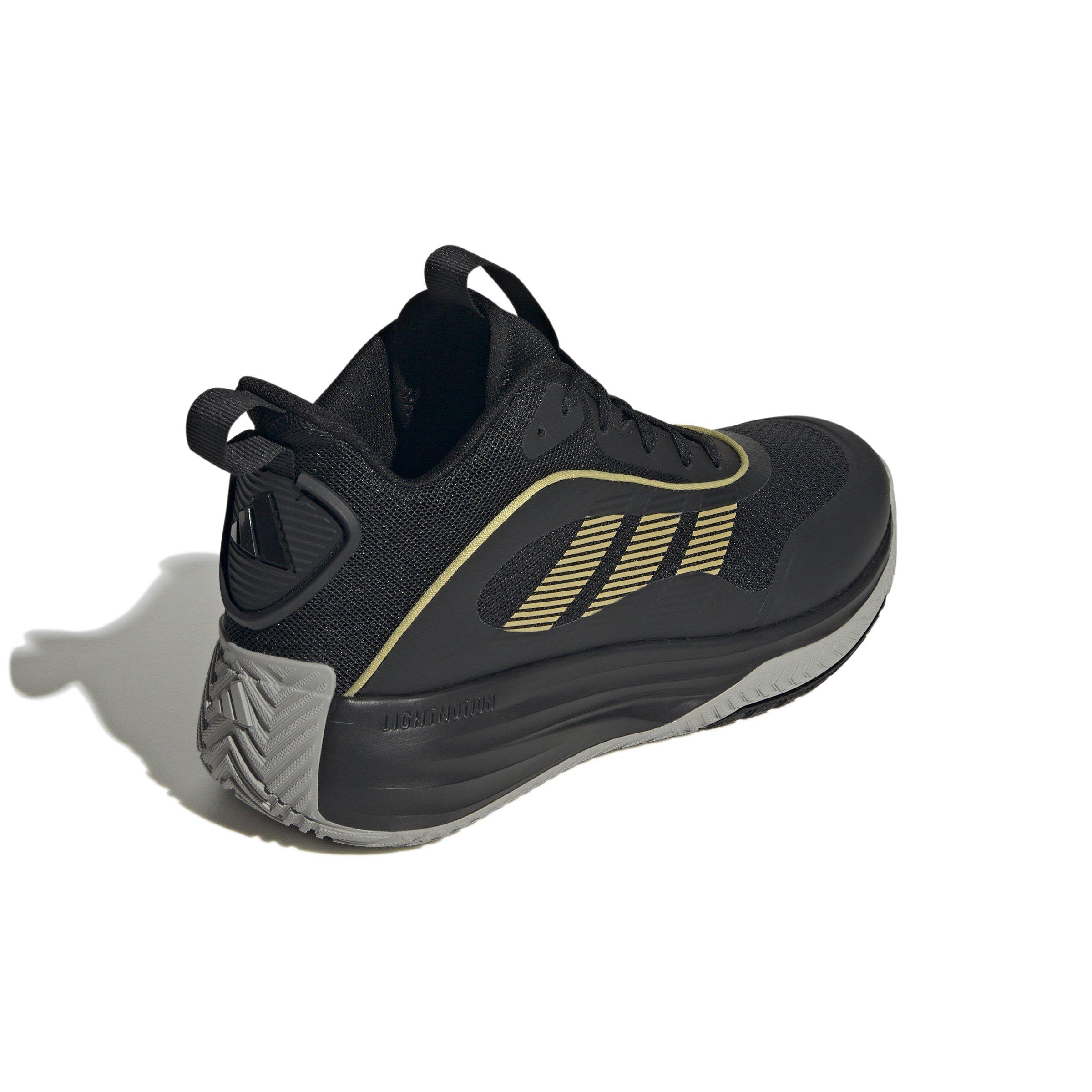adidas Own the Game 3 "Core Black/Gold Metallic/Mgh Solid Grey" Men's Basketball Shoe - BLACK/GOLD/GREY Thumbnail View 4