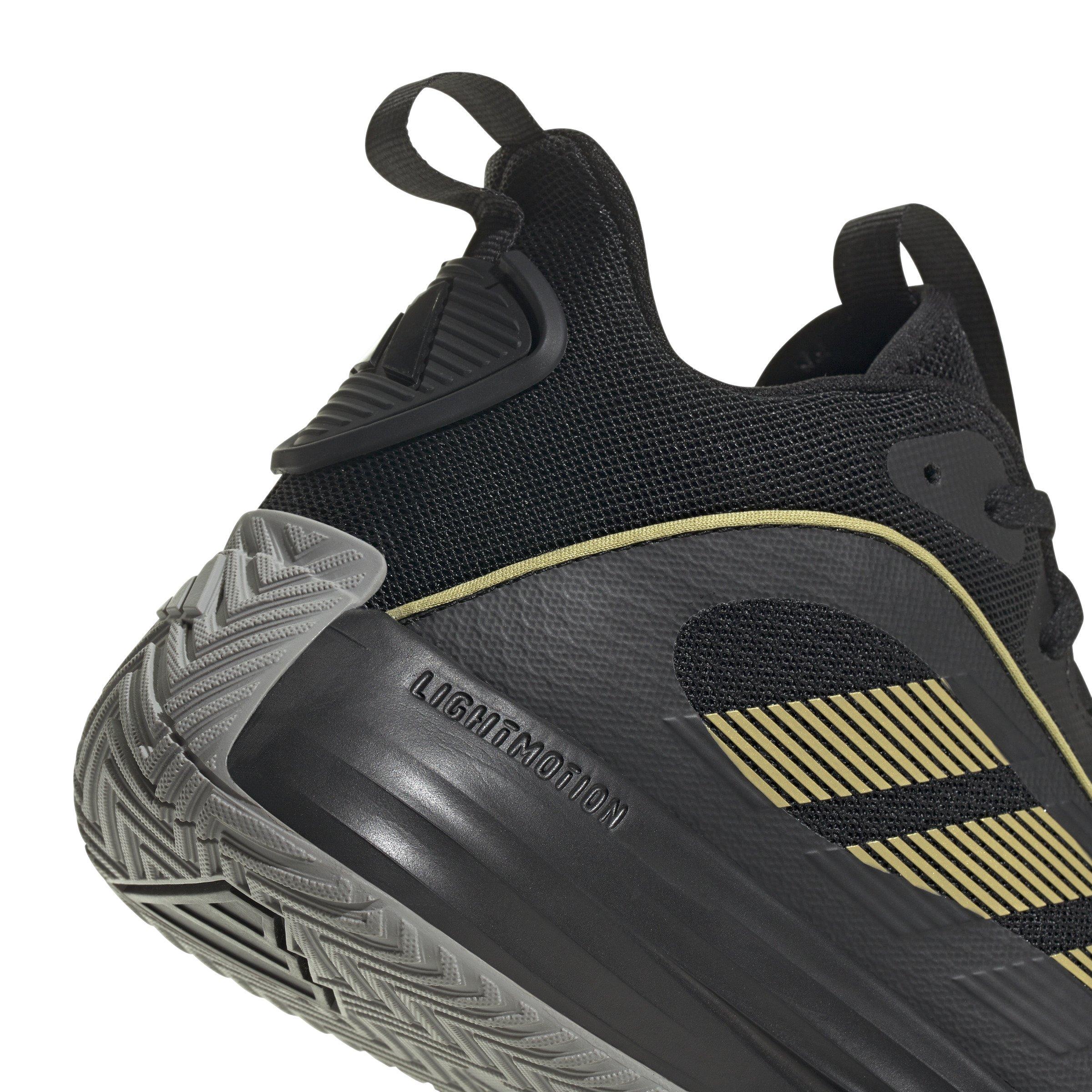 adidas Own the Game 3 "Core Black/Gold Metallic/Mgh Solid Grey" Men's Basketball Shoe - BLACK/GOLD/GREY Thumbnail View 8