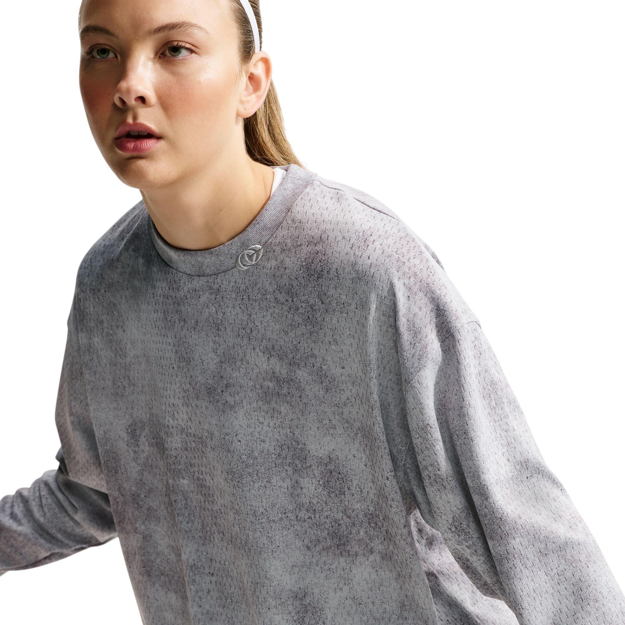 Nike Caitlin Standard Issue Aero-FIT Women's Long-Sleeve Basketball Top - GREY