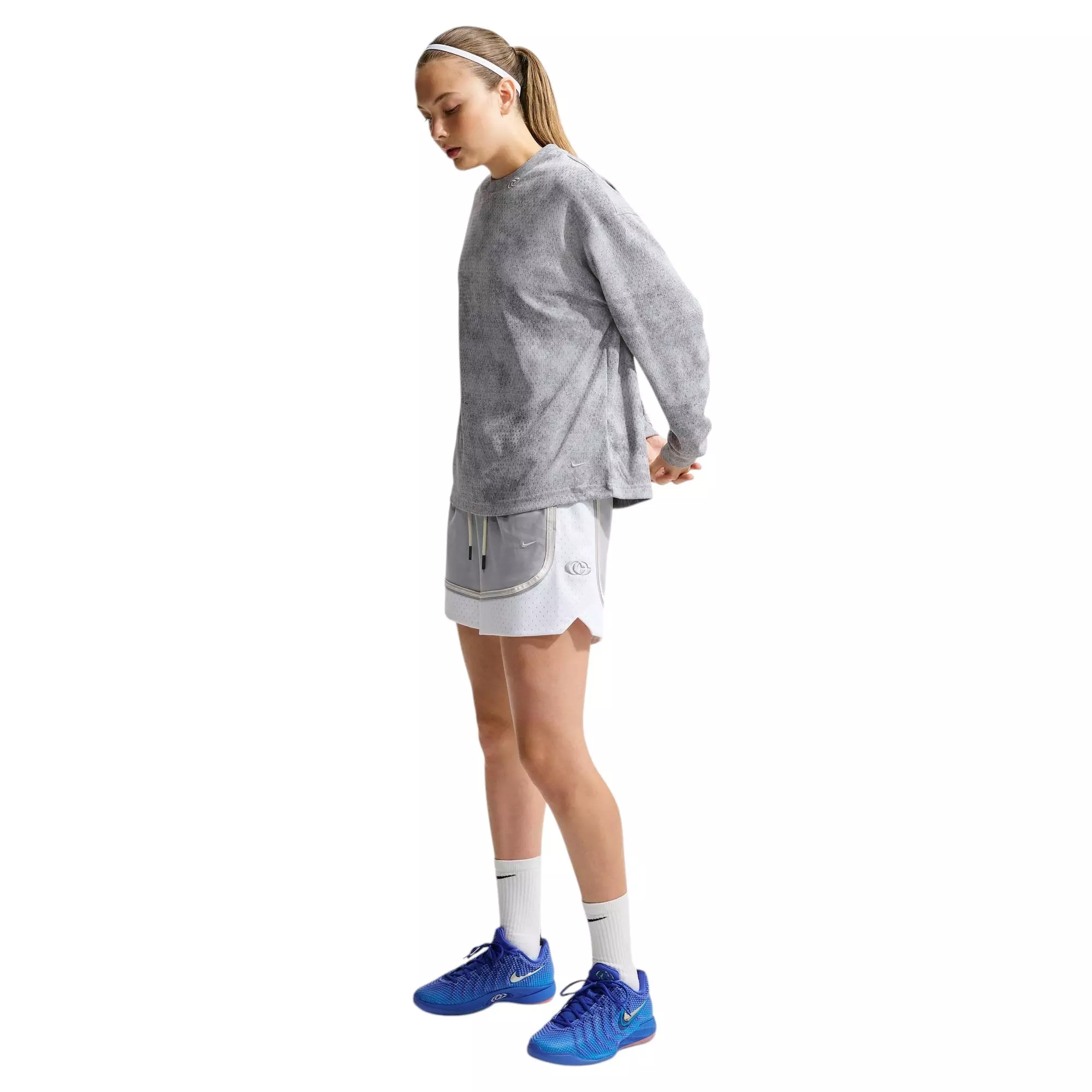 Nike Caitlin Standard Issue Aero-FIT Women's Long-Sleeve Basketball Top - GREY