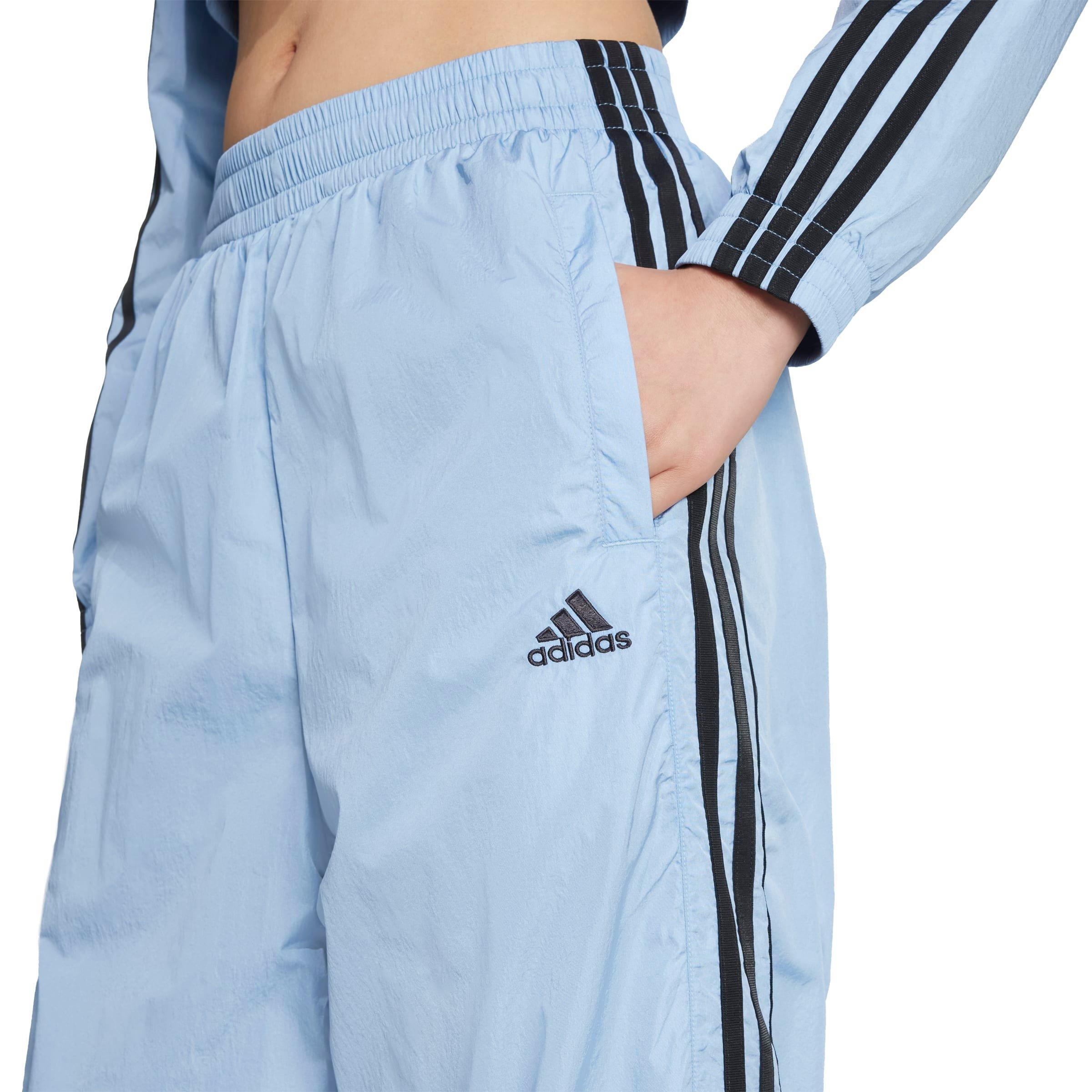 adidas Women's Teamgeist Adicolor Oversized Track Tracksuit Bottoms -Blue - BLUE Thumbnail View 3