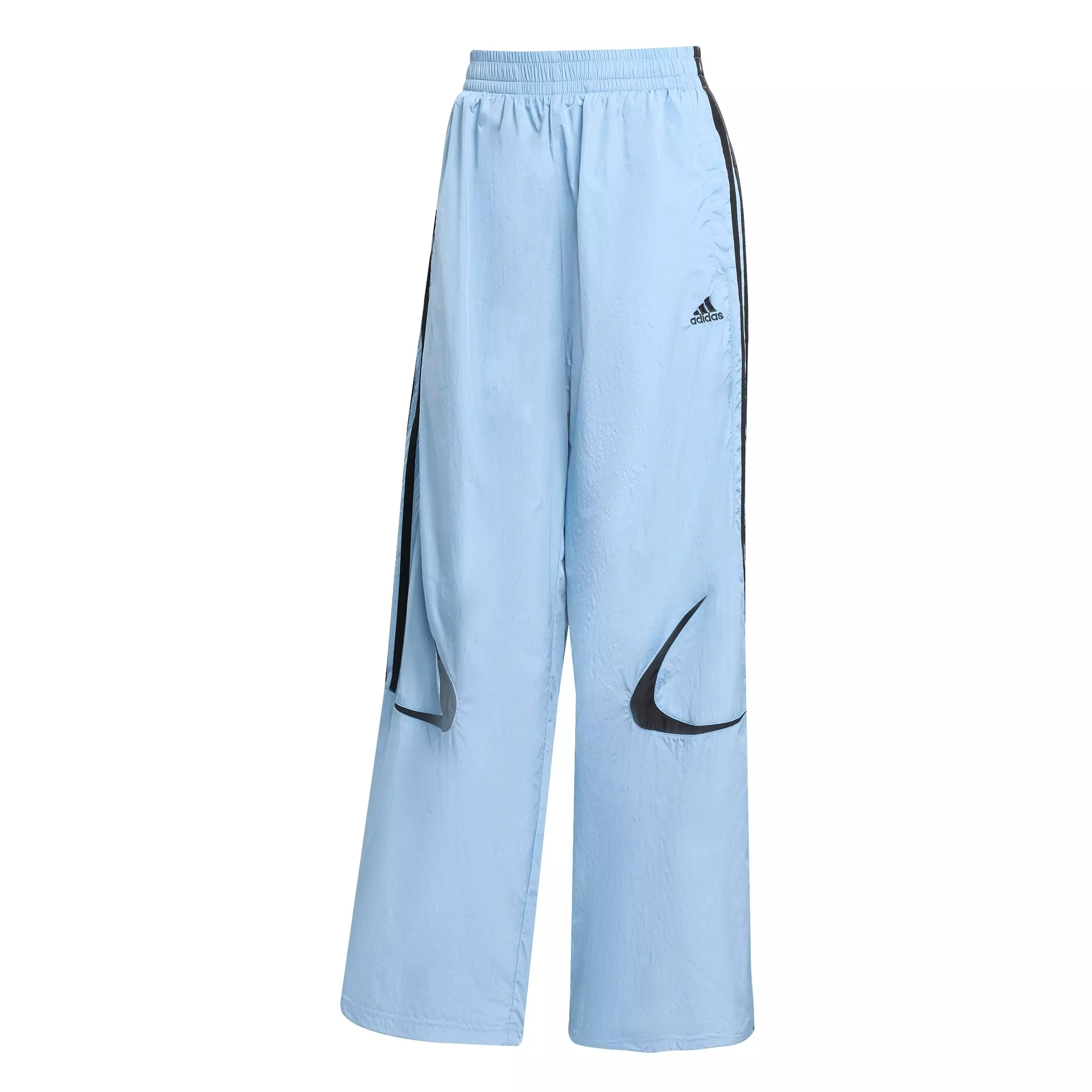 adidas Women's Teamgeist Adicolor Oversized Track Tracksuit Bottoms -Blue - BLUE