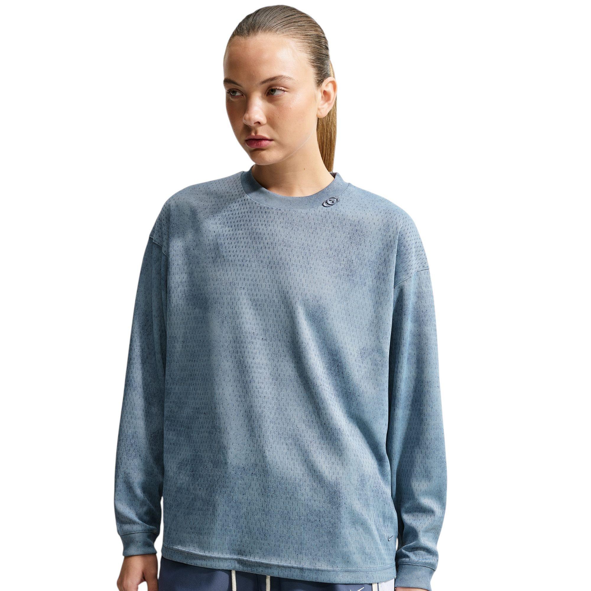 Nike Caitlin Standard Issue Aero-FIT "Blue" Women's Long-Sleeve Basketball Top - BLUE