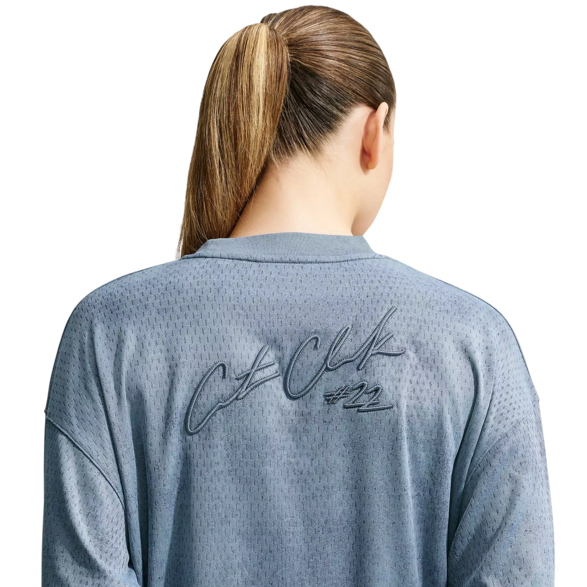 Nike Caitlin Standard Issue Aero-FIT "Blue" Women's Long-Sleeve Basketball Top - BLUE