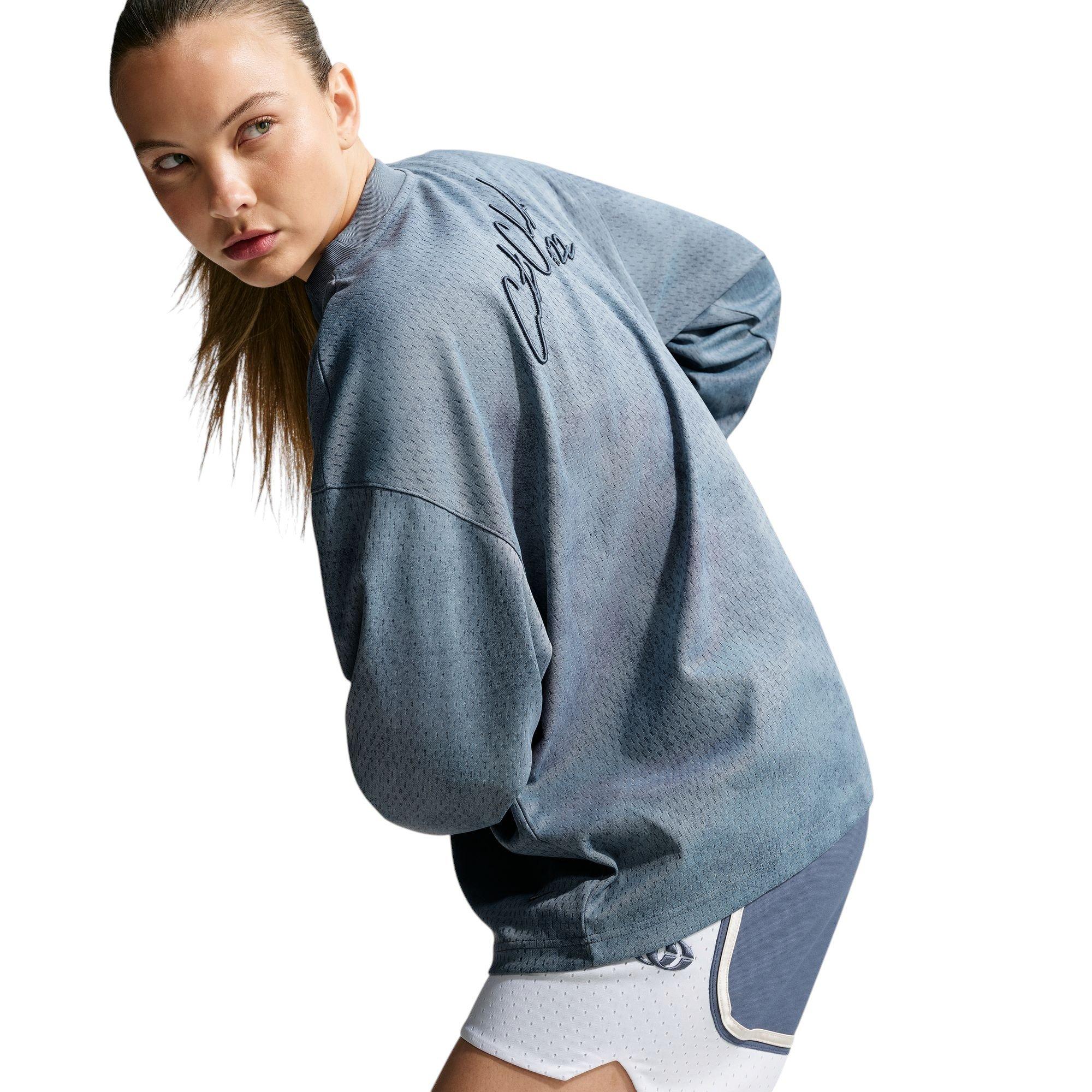 Nike Caitlin Standard Issue Aero-FIT "Blue" Women's Long-Sleeve Basketball Top - BLUE