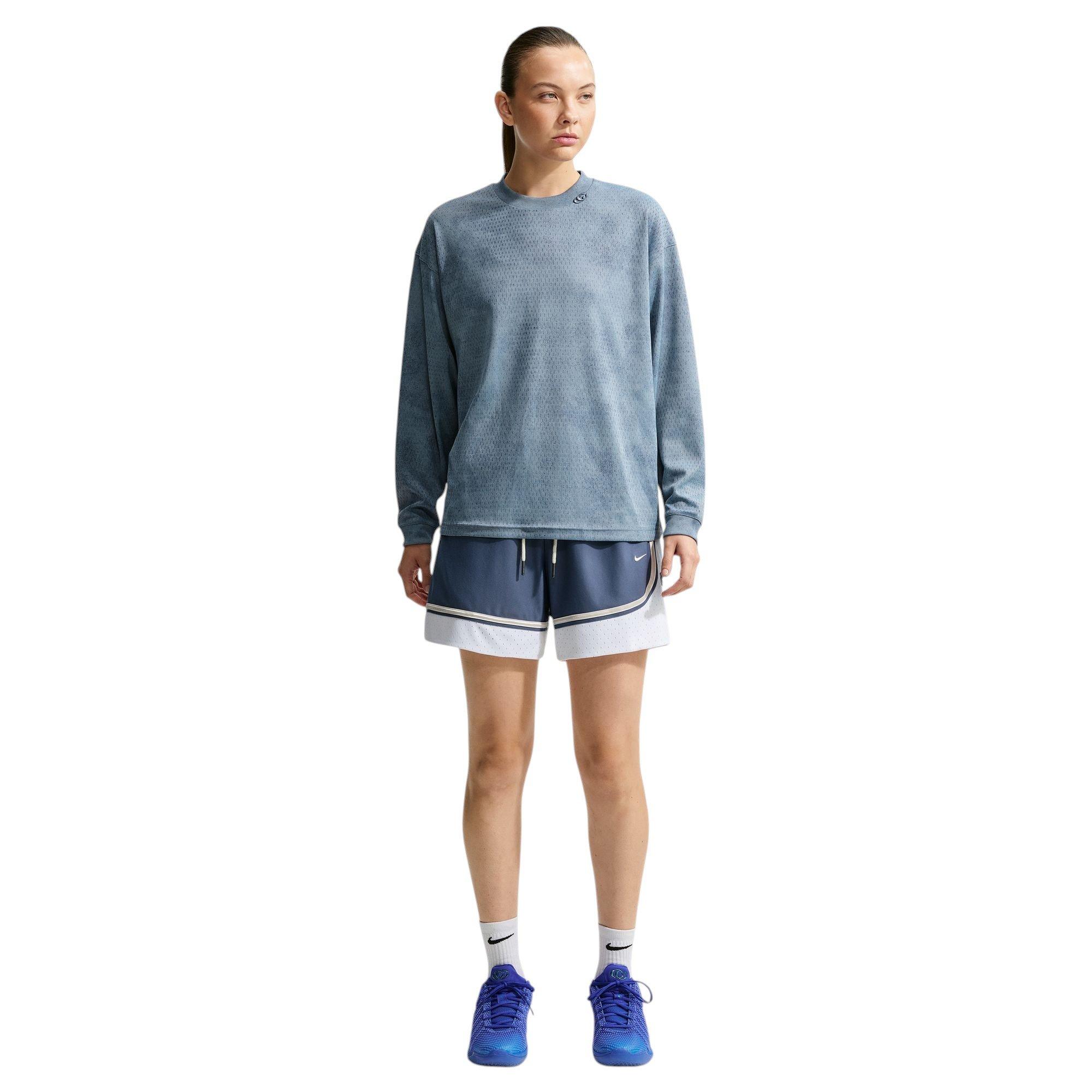 Nike Caitlin Standard Issue Aero-FIT "Blue" Women's Long-Sleeve Basketball Top - BLUE
