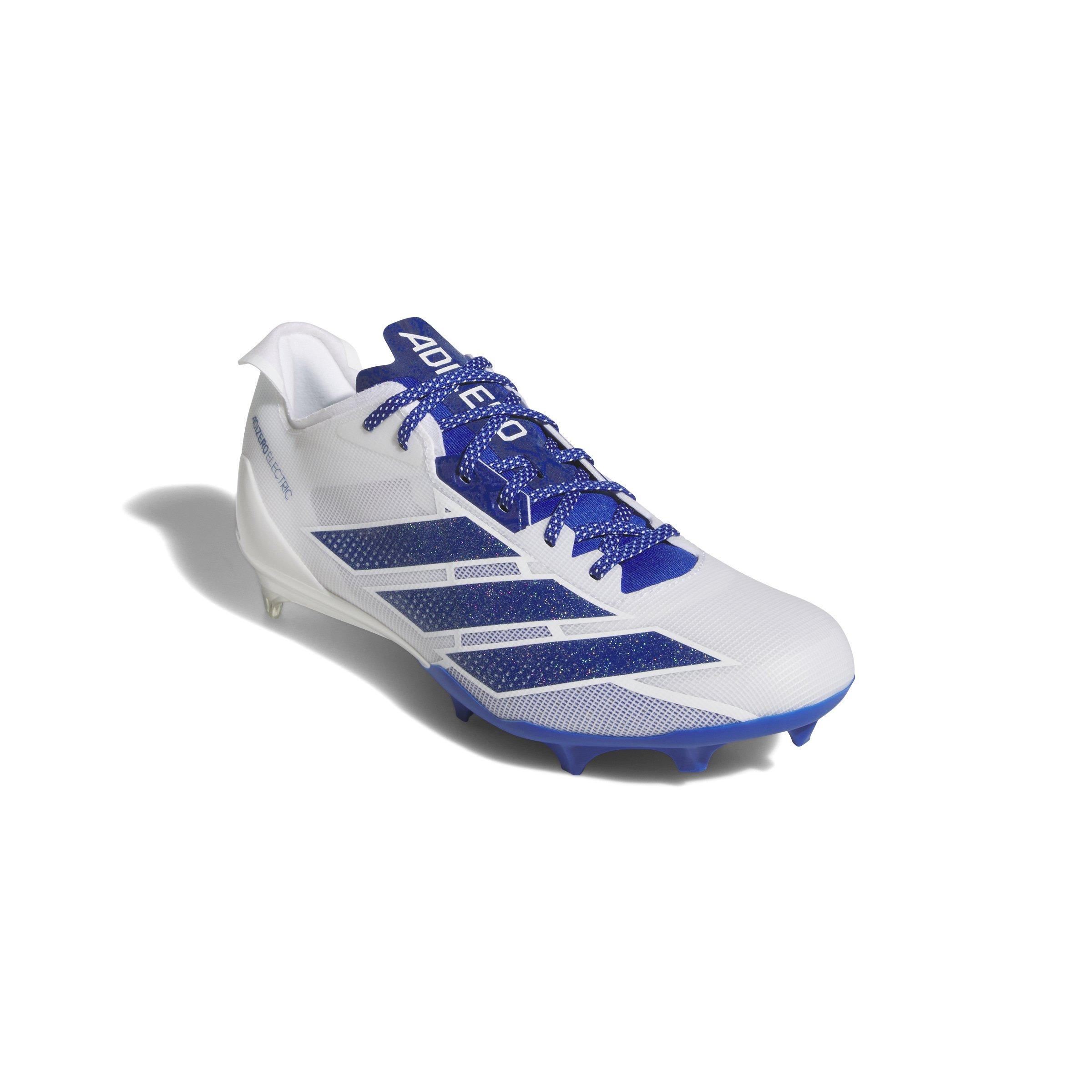adidas adiZero Electric AG "Ftwr White/Team Royal Blue/Ftwr White" Men's Football Cleat - WHITE/ROYAL/WHITE Thumbnail View 3