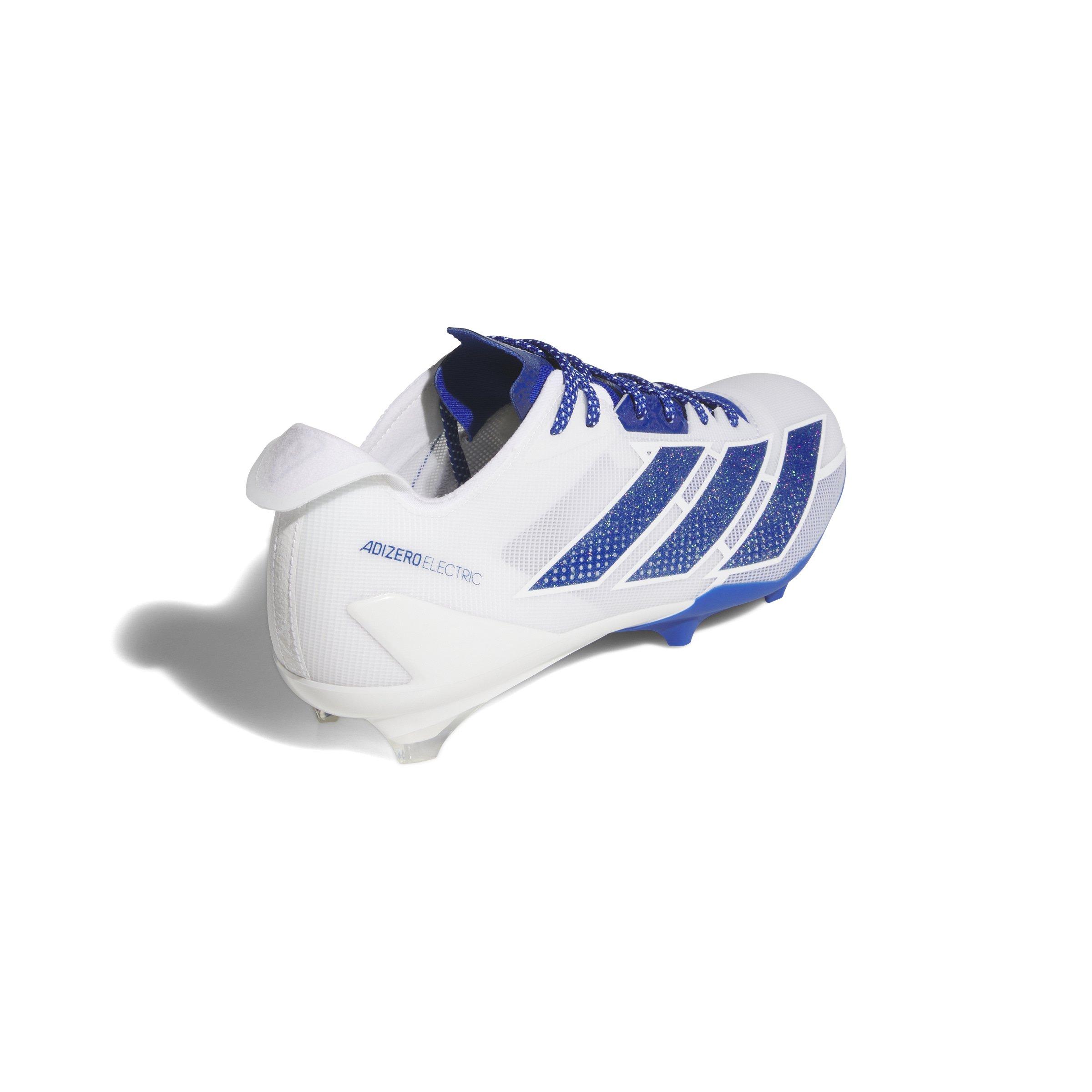 adidas adiZero Electric AG "Ftwr White/Team Royal Blue/Ftwr White" Men's Football Cleat - WHITE/ROYAL/WHITE Thumbnail View 4