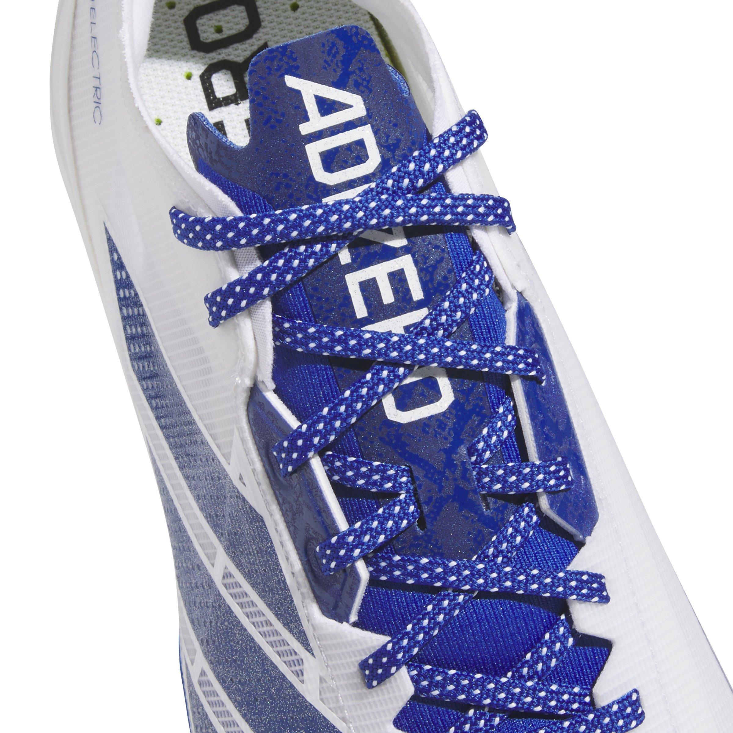 adidas adiZero Electric AG "Ftwr White/Team Royal Blue/Ftwr White" Men's Football Cleat - WHITE/ROYAL/WHITE Thumbnail View 7
