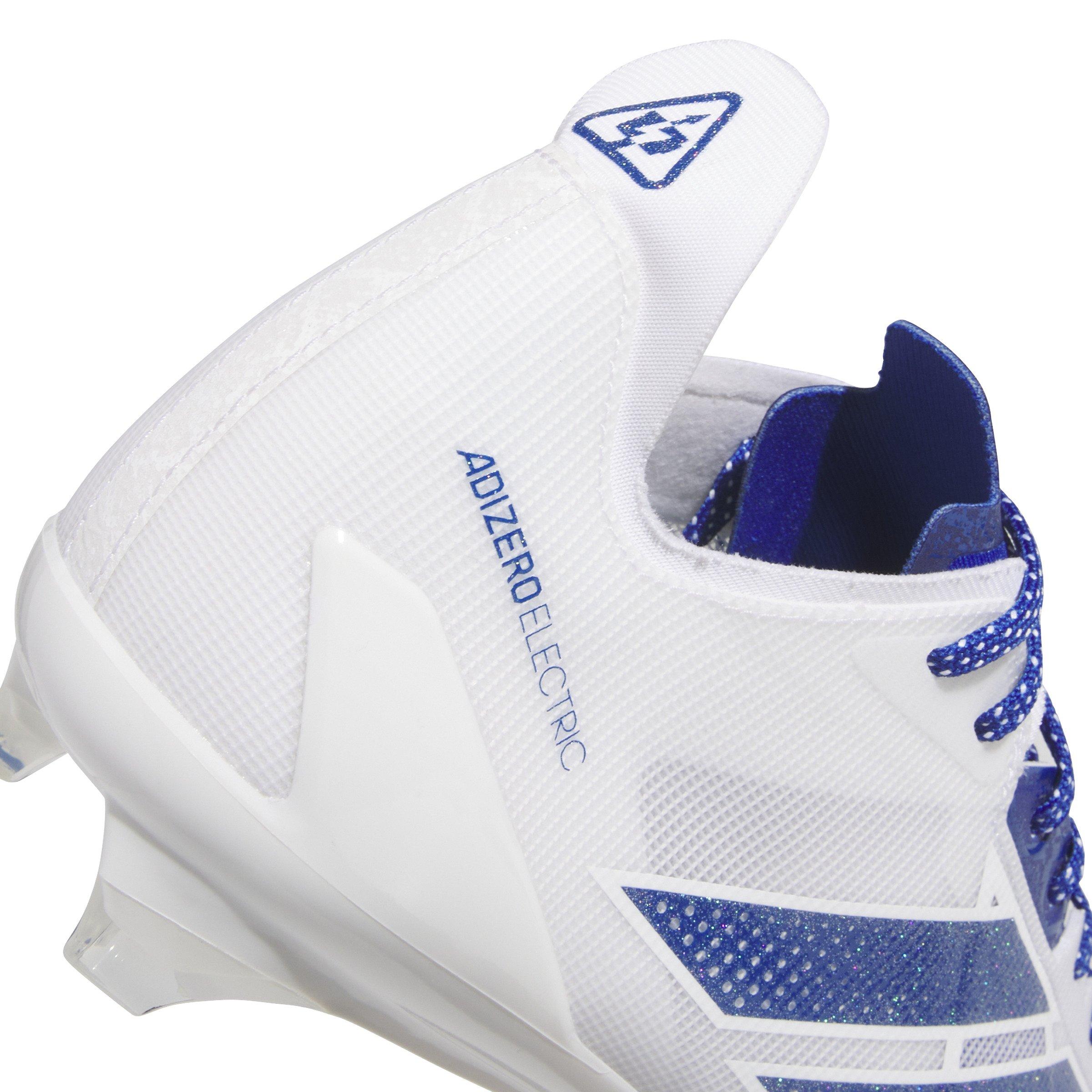 adidas adiZero Electric AG "Ftwr White/Team Royal Blue/Ftwr White" Men's Football Cleat - WHITE/ROYAL/WHITE Thumbnail View 8