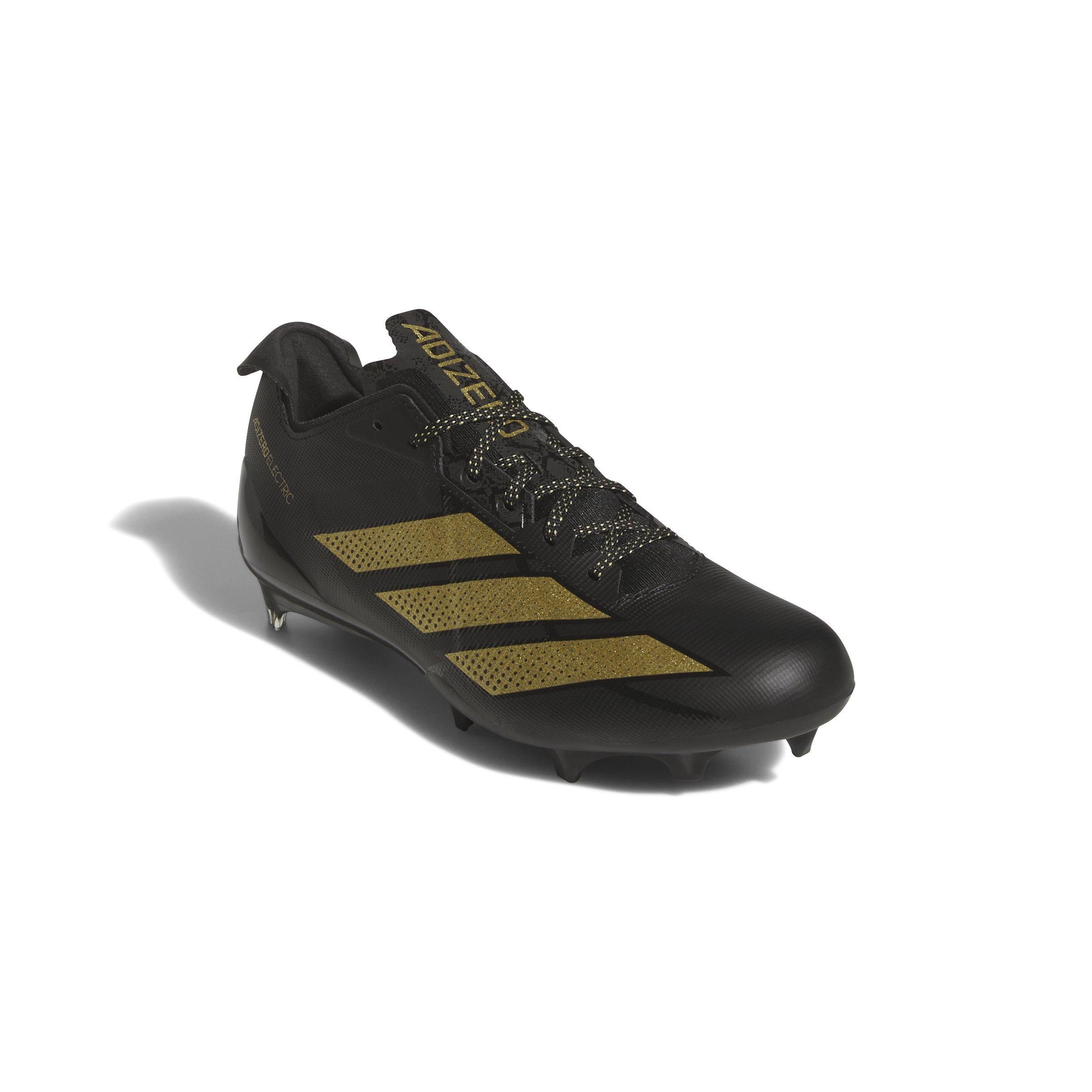 adidas adiZero Electric AG "Core Black/Gold Metallic/Core Black" Men's Football Cleat - BLACK/GOLD/BLACK Thumbnail View 3