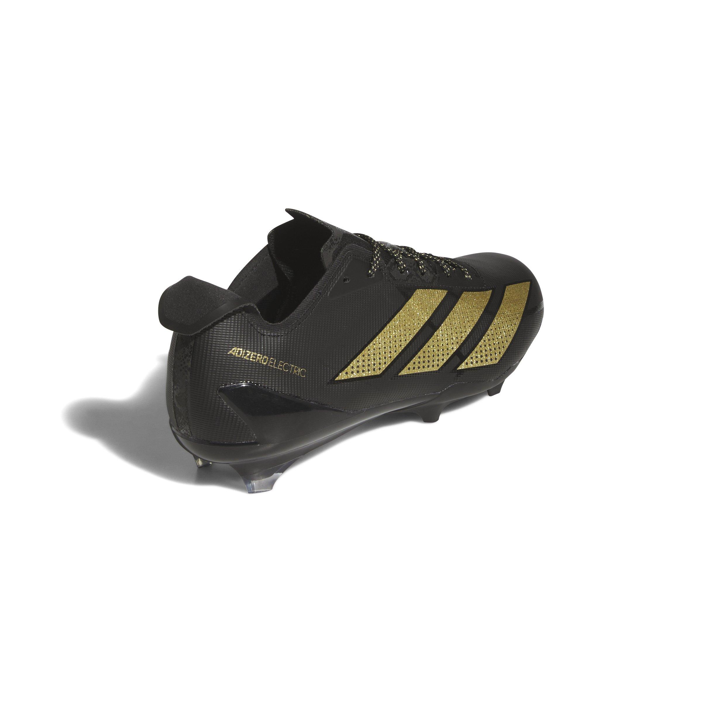 adidas adiZero Electric AG "Core Black/Gold Metallic/Core Black" Men's Football Cleat - BLACK/GOLD/BLACK Thumbnail View 4