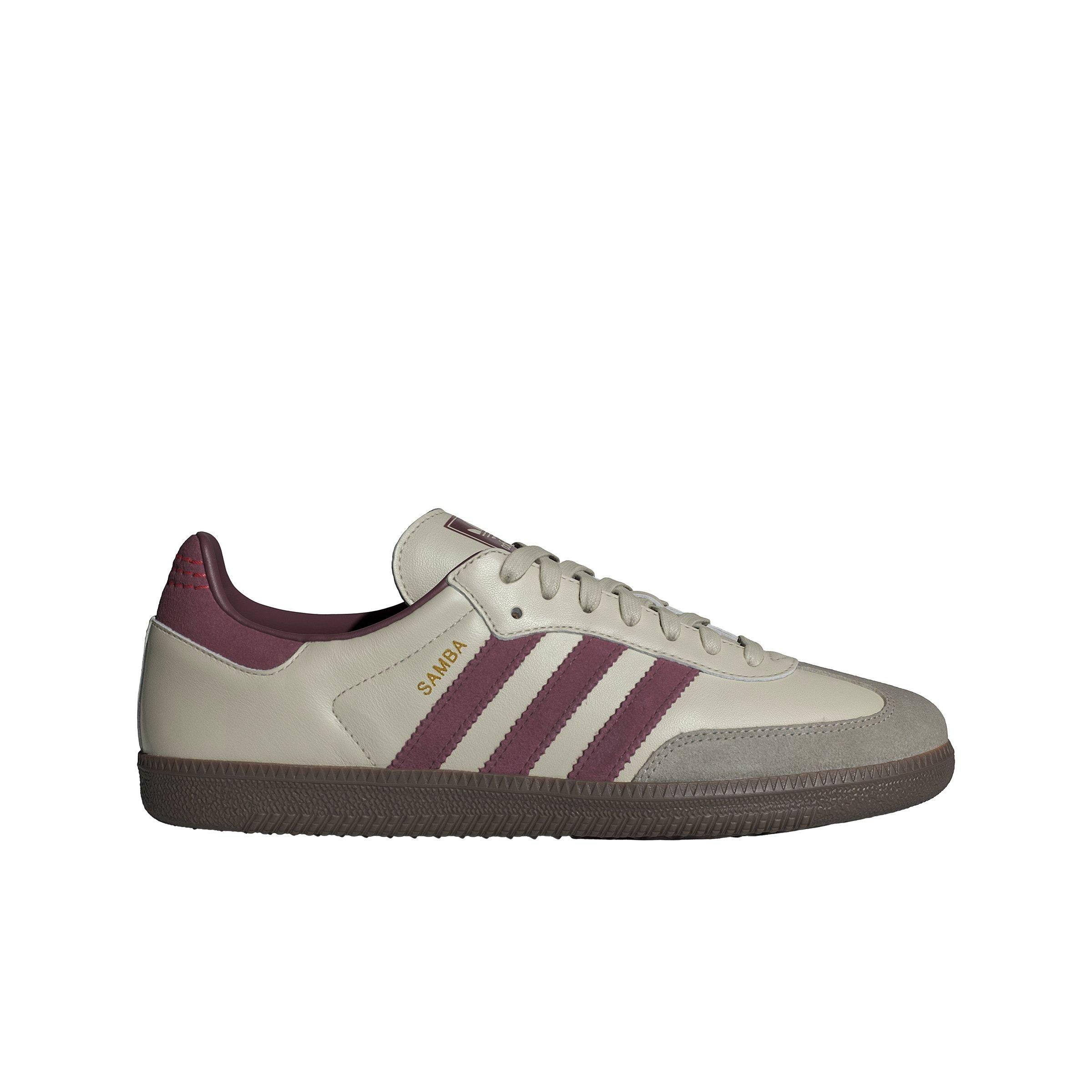 adidas Originals Samba OG Putty Grey Maroon Gold Metallic Men s Shoe Hibbett