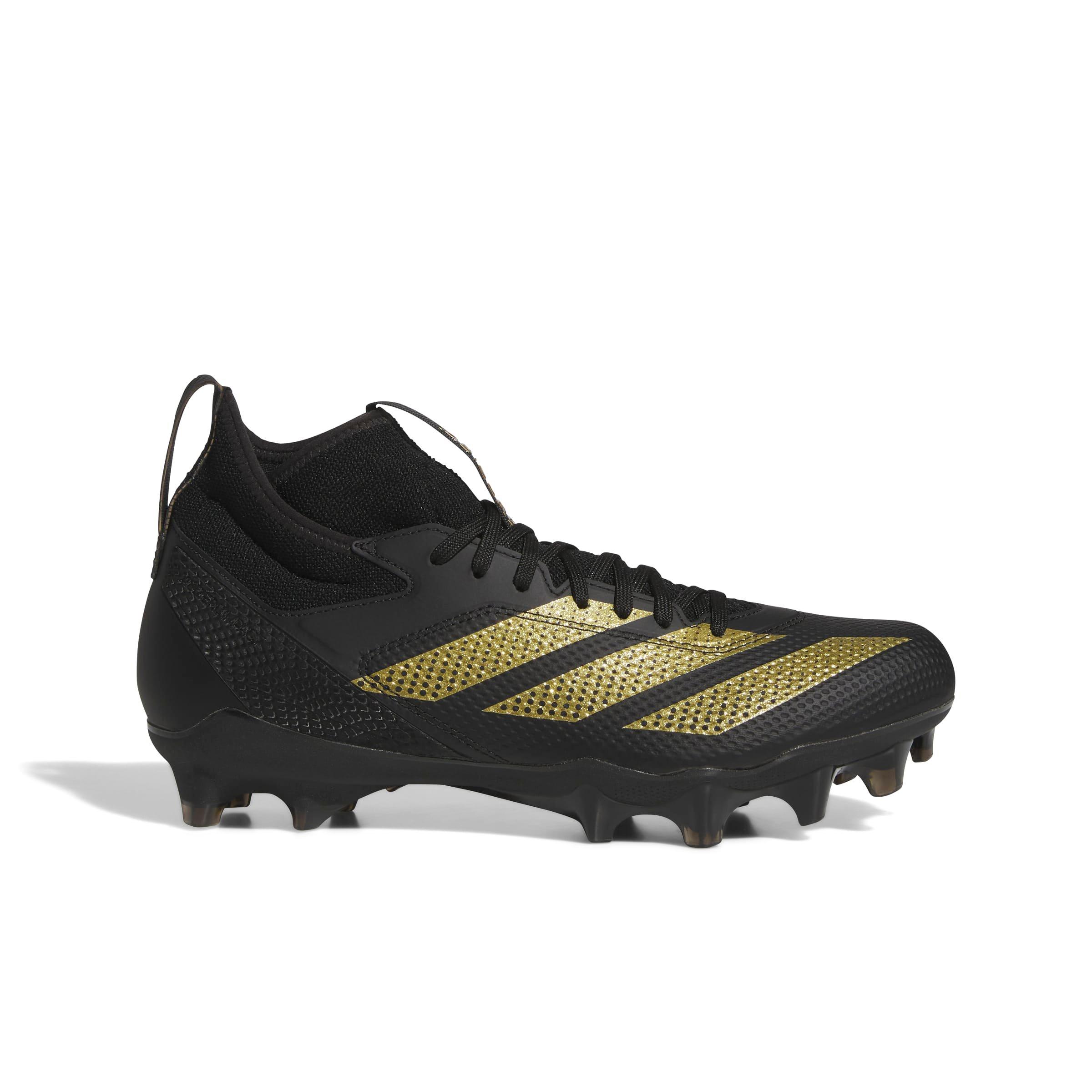 adidas Adizero Impact "Core Black/Gold Metallic/Core Black" Unisex Football Cleat - BLACK/GOLD/BLACK Thumbnail View 1