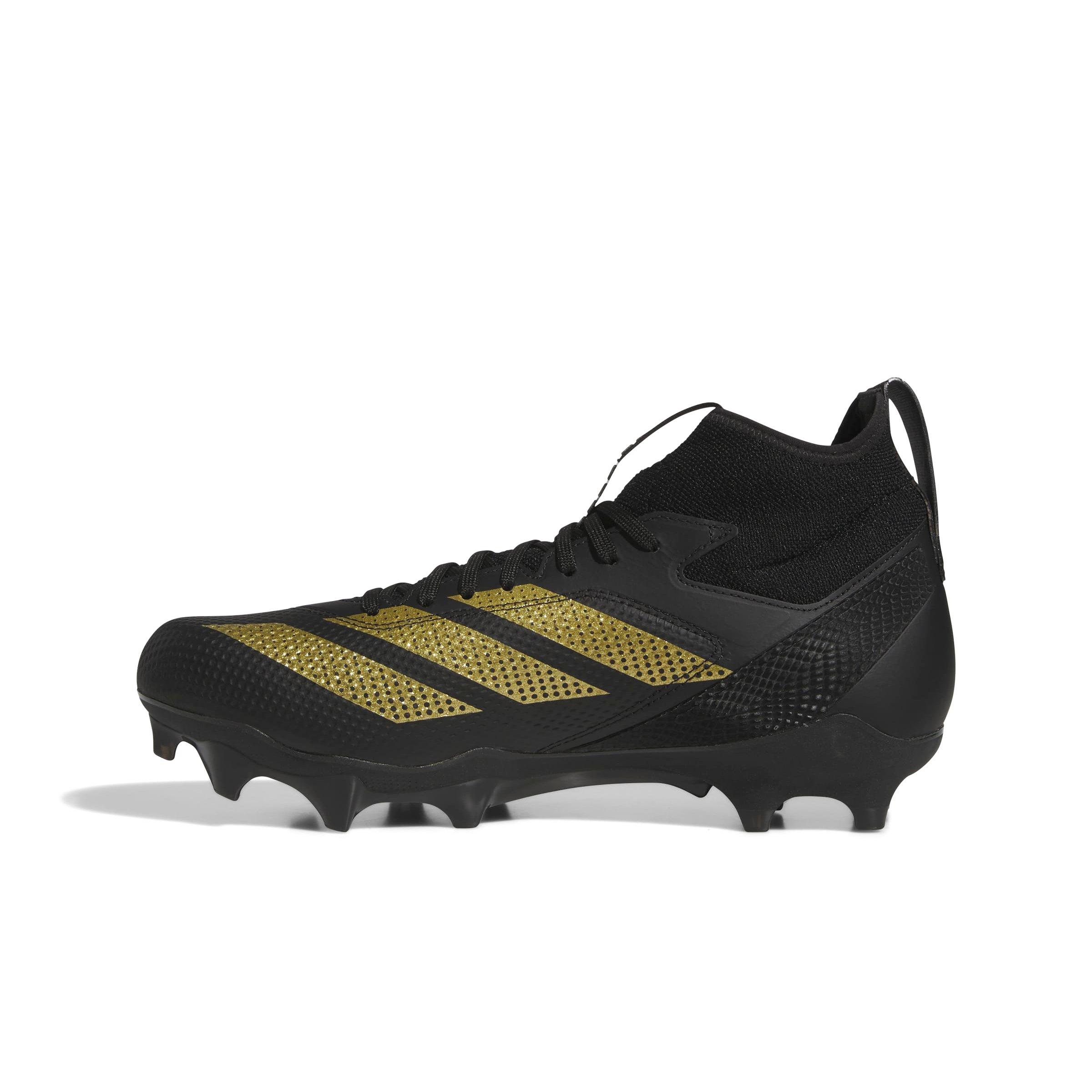 adidas Adizero Impact "Core Black/Gold Metallic/Core Black" Unisex Football Cleat - BLACK/GOLD/BLACK Thumbnail View 2