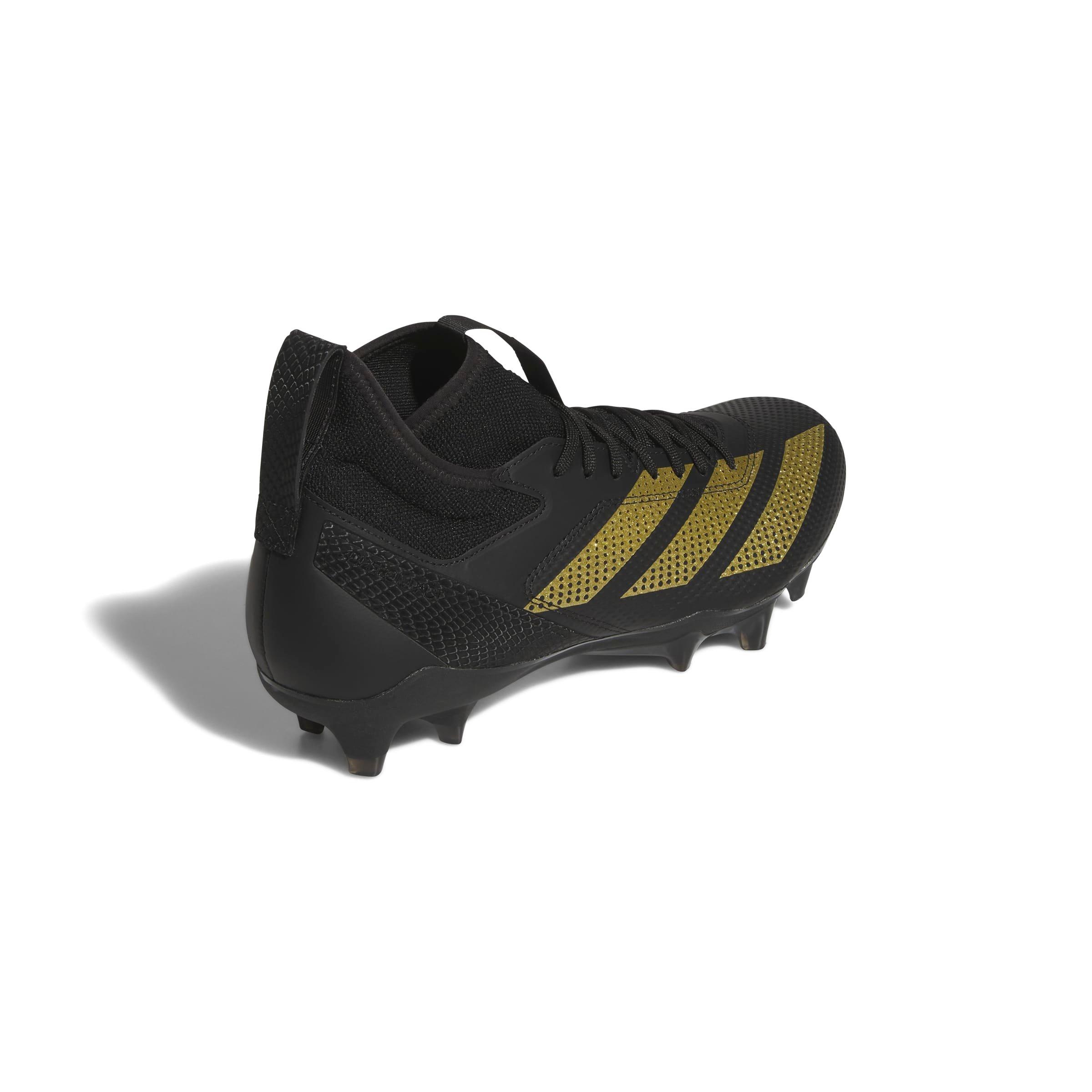 adidas Adizero Impact "Core Black/Gold Metallic/Core Black" Unisex Football Cleat - BLACK/GOLD/BLACK Thumbnail View 4