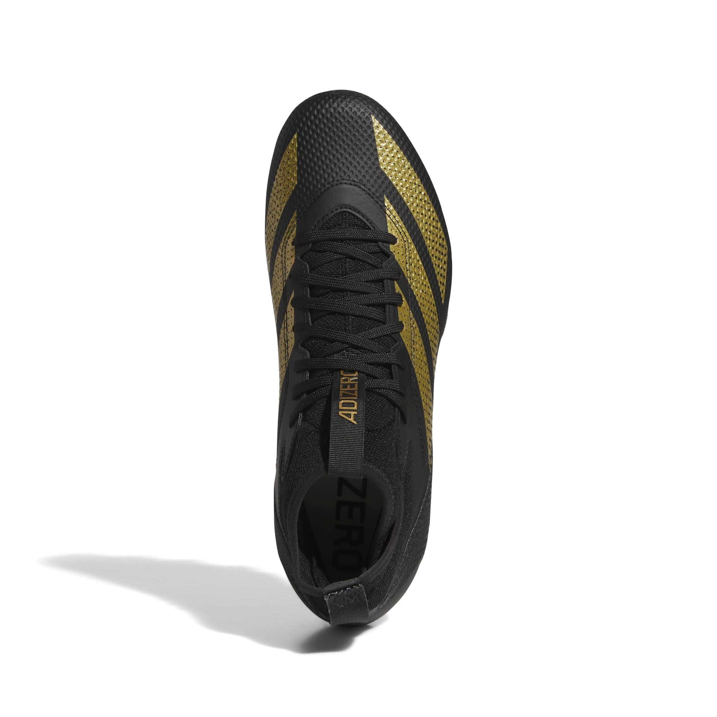 adidas Adizero Impact "Core Black/Gold Metallic/Core Black" Unisex Football Cleat - BLACK/GOLD/BLACK Thumbnail View 5