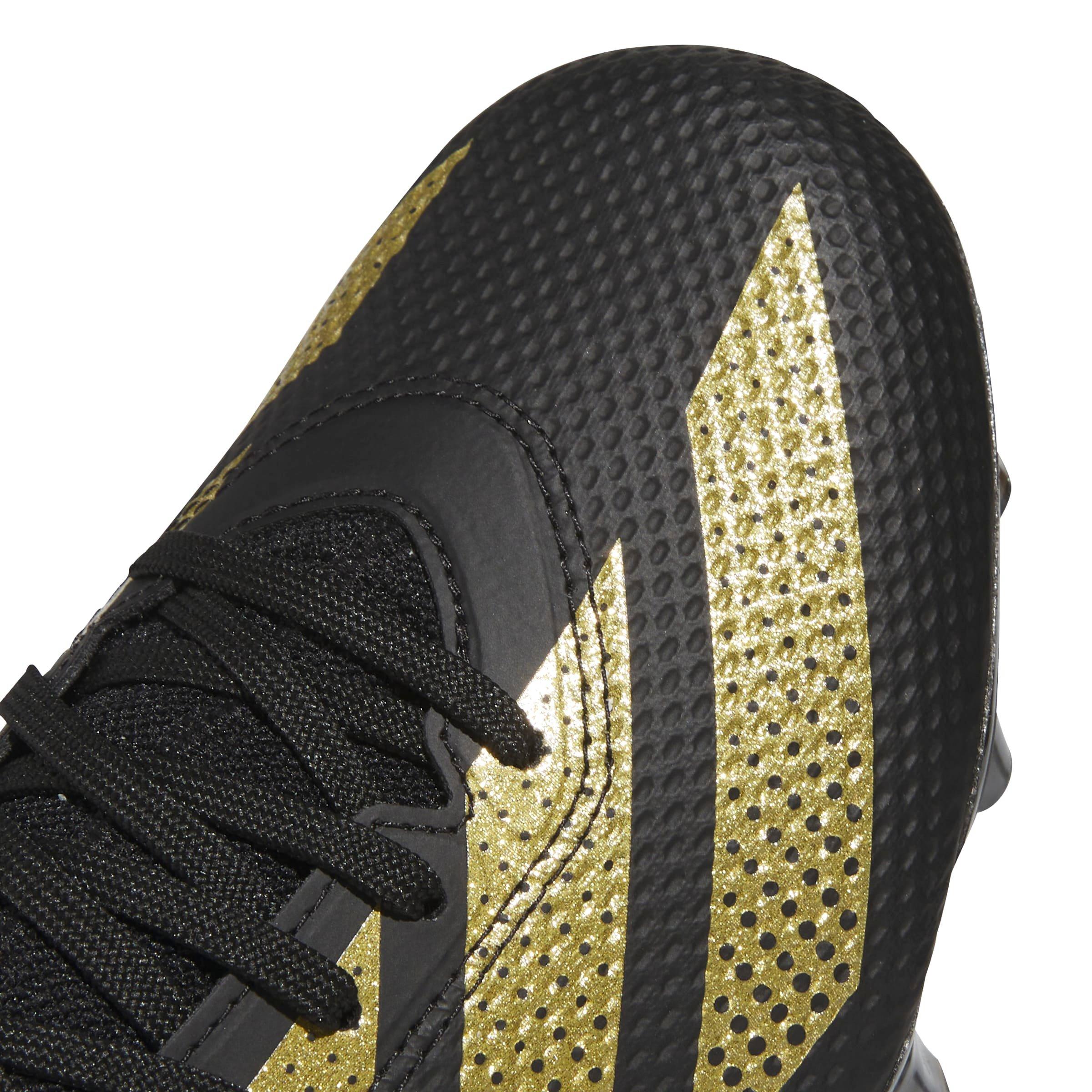 adidas Adizero Impact "Core Black/Gold Metallic/Core Black" Unisex Football Cleat - BLACK/GOLD/BLACK Thumbnail View 7