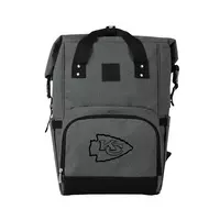 Picnic Time Kansas City Chiefs On The Go Roll-Top Backpack Cooler - Grey - GREY