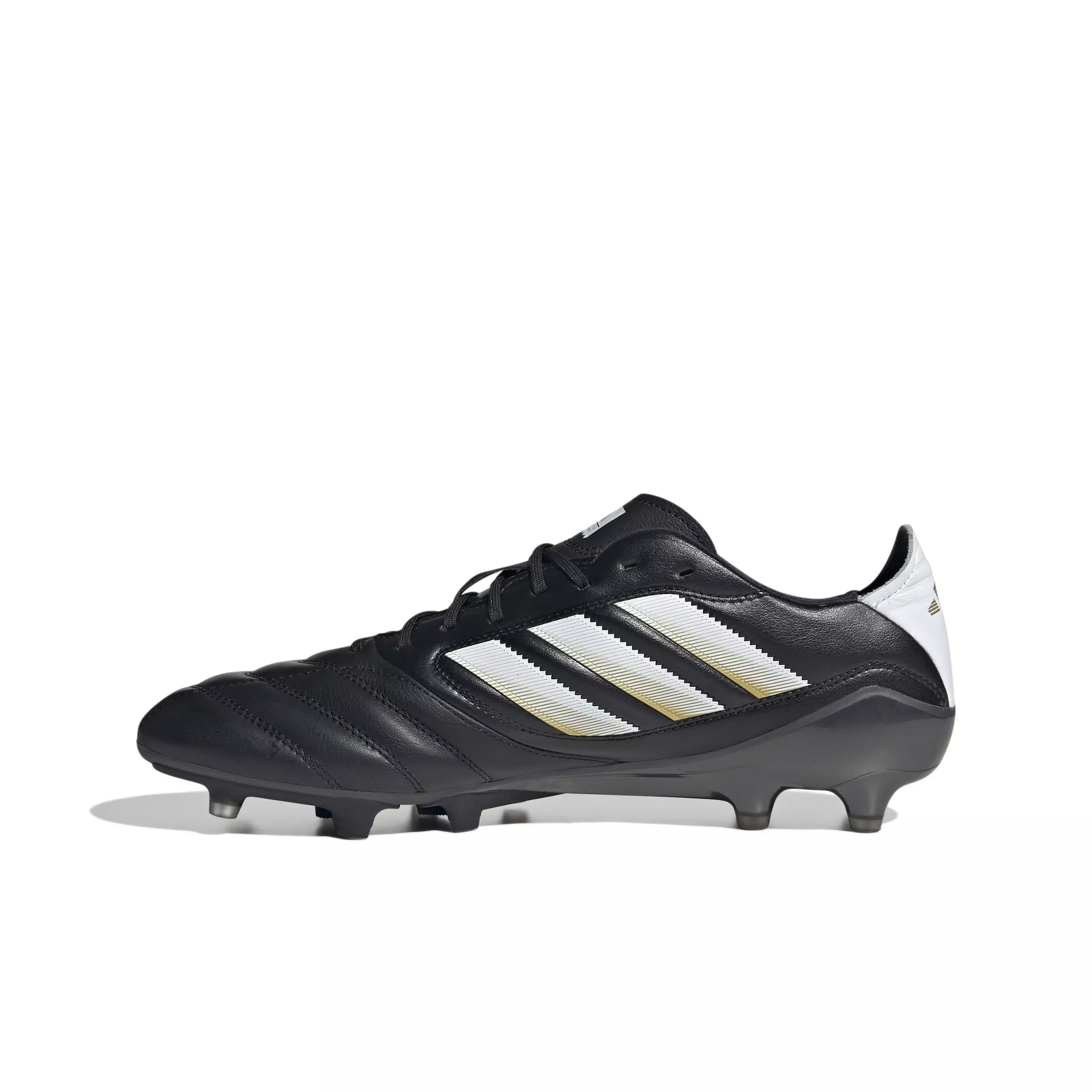 adidas Copa Icon 2 Firm Ground "Core Black/Ftwr White/Gold Metallic" Unisex Soccer Cleat - BLACK/WHITE/GOLD