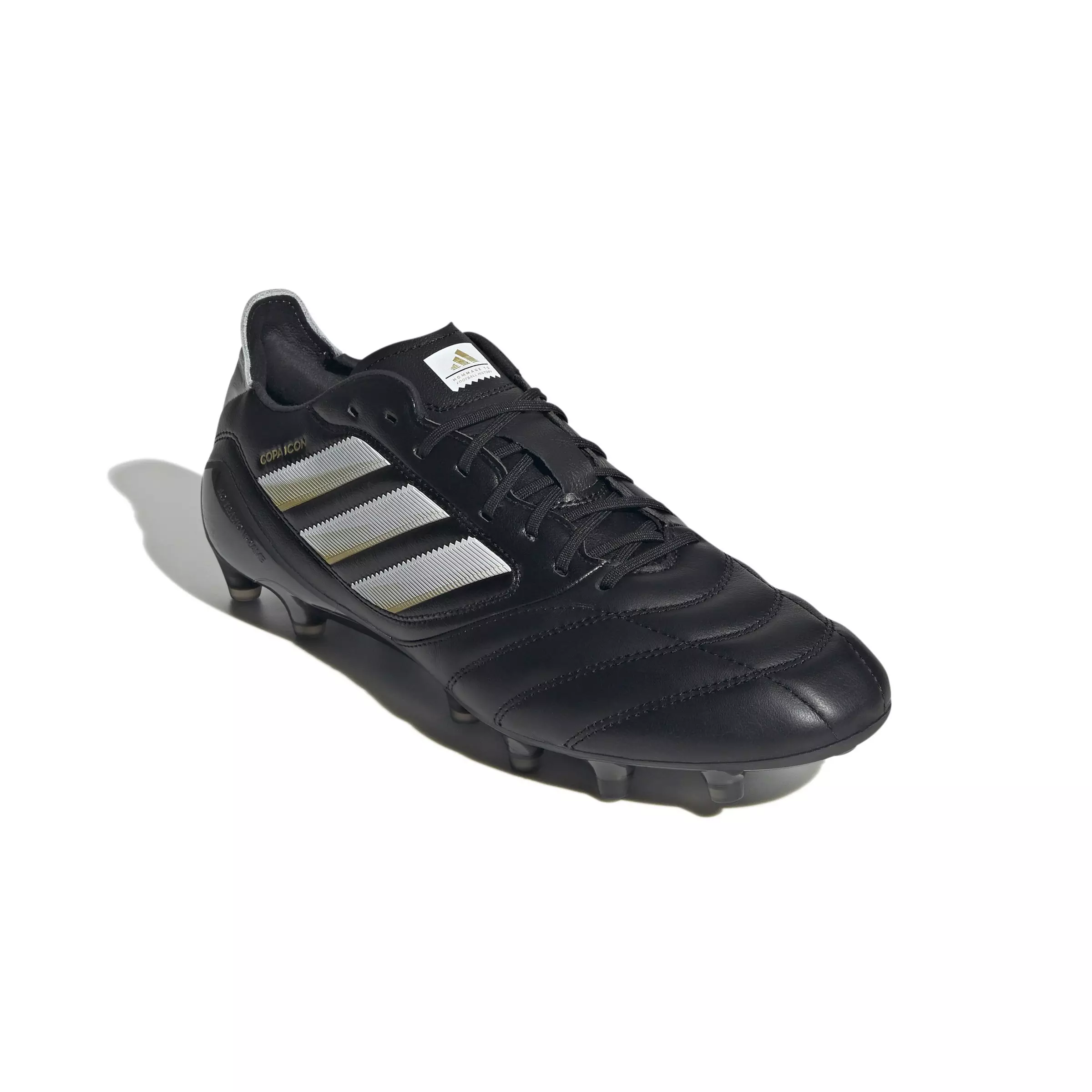 adidas Copa Icon 2 Firm Ground "Core Black/Ftwr White/Gold Metallic" Unisex Soccer Cleat - BLACK/WHITE/GOLD
