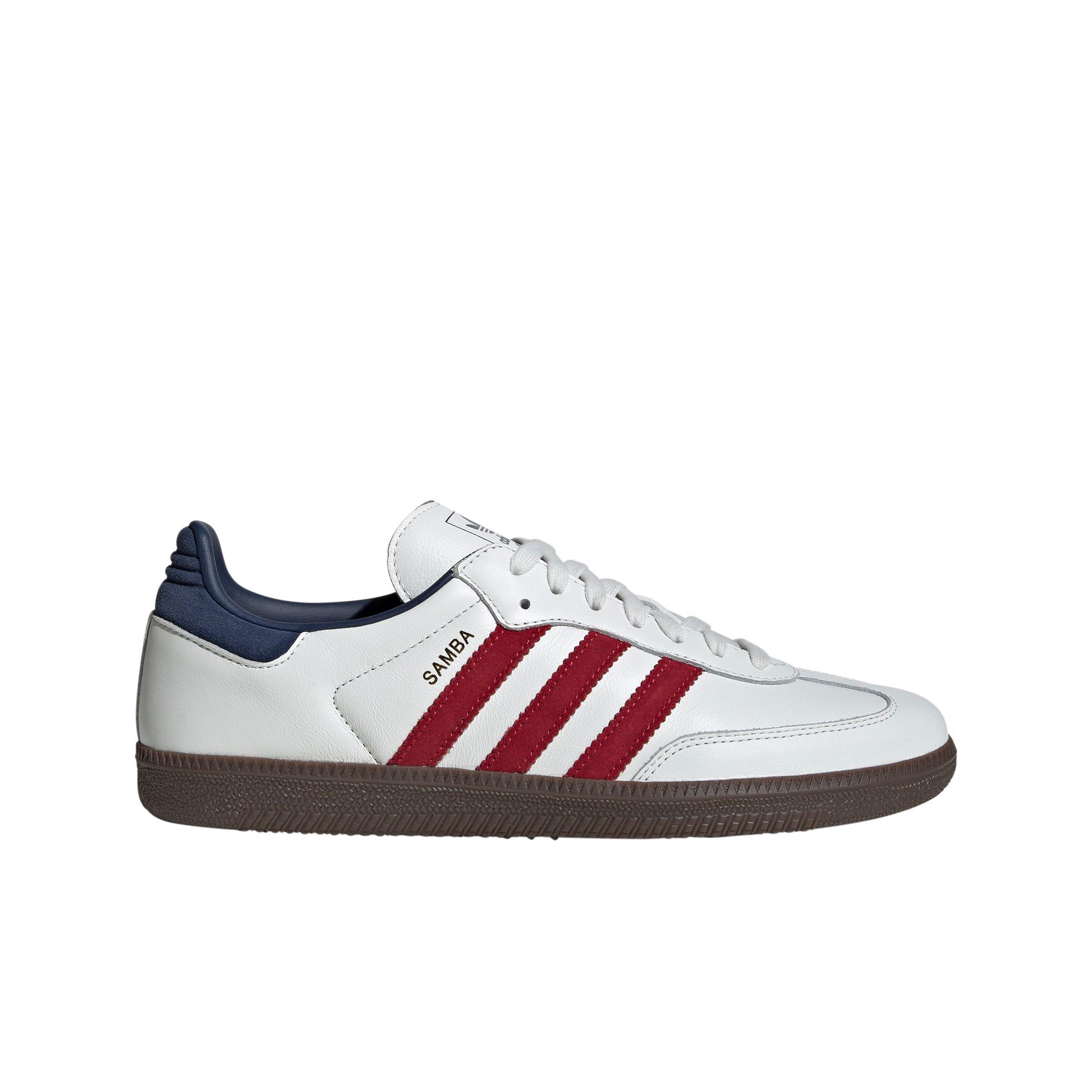 adidas Originals Samba OG "Core White/Team Victory Red/Night Indigo" Men's Shoe - WHITE/RED/INDIGO