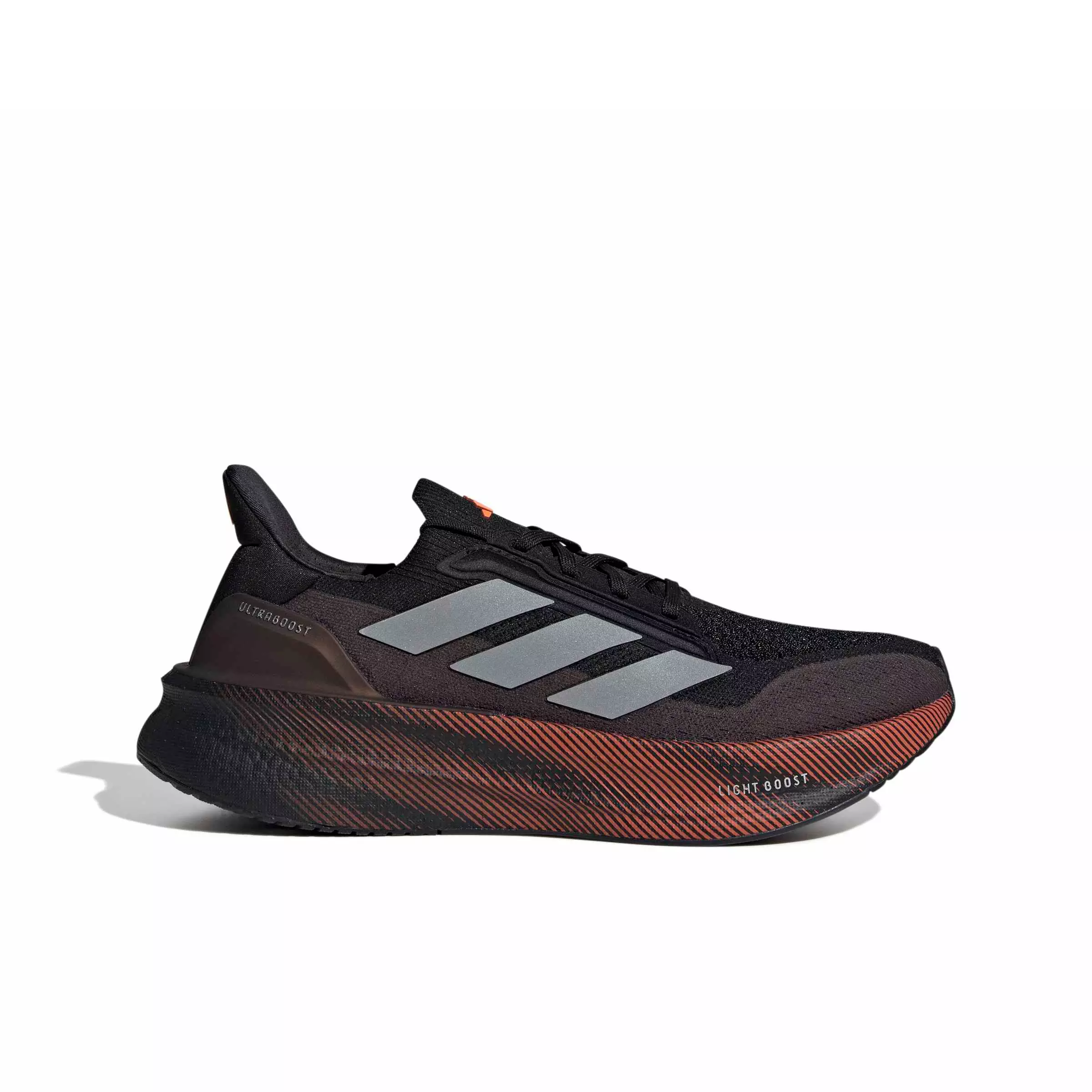 adidas Ultraboost 5x "Core Black/Silver Metallic/Lucid Orange" Men's Running Shoe - BLACK/SILVER/ORANGE