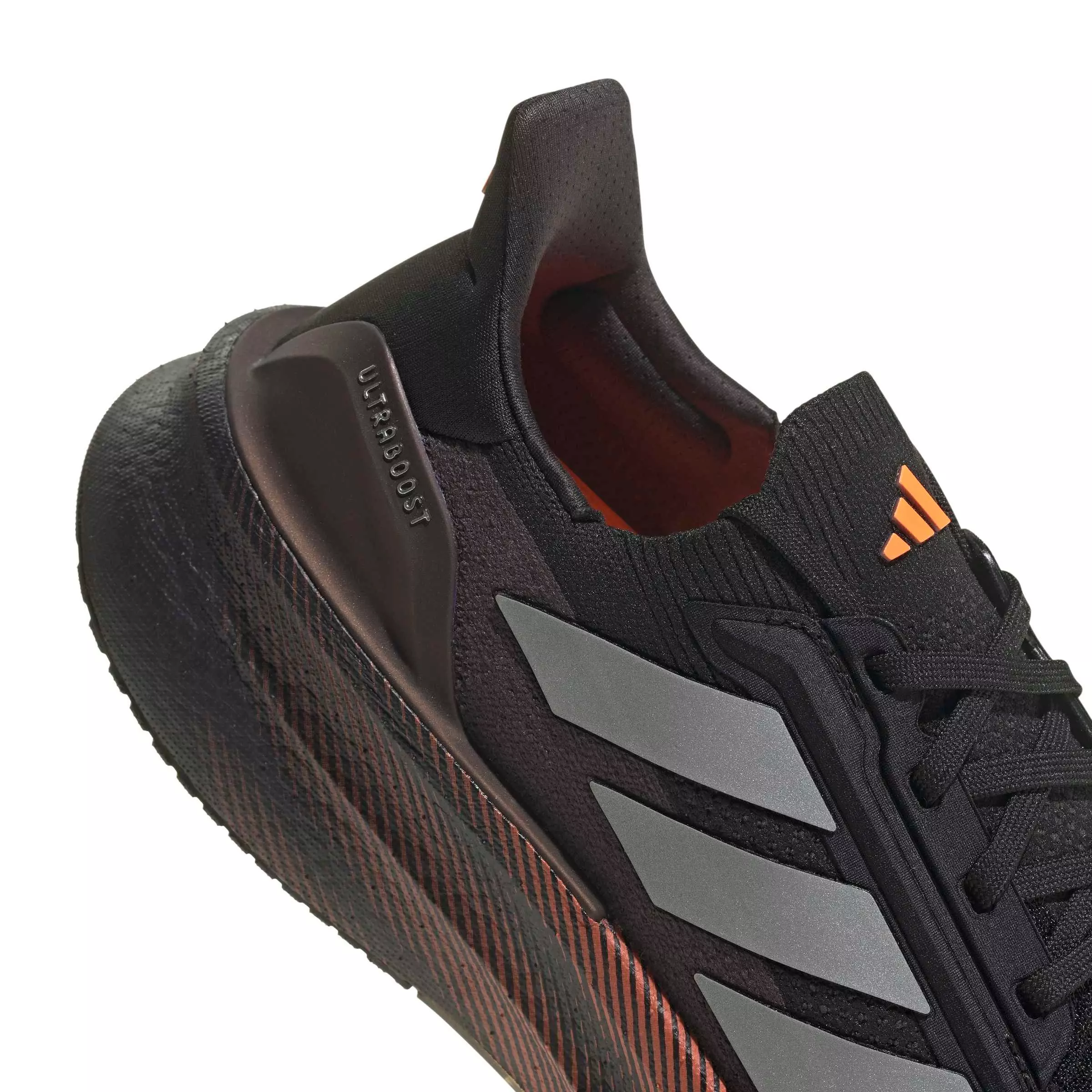 adidas Ultraboost 5x "Core Black/Silver Metallic/Lucid Orange" Men's Running Shoe - BLACK/SILVER/ORANGE