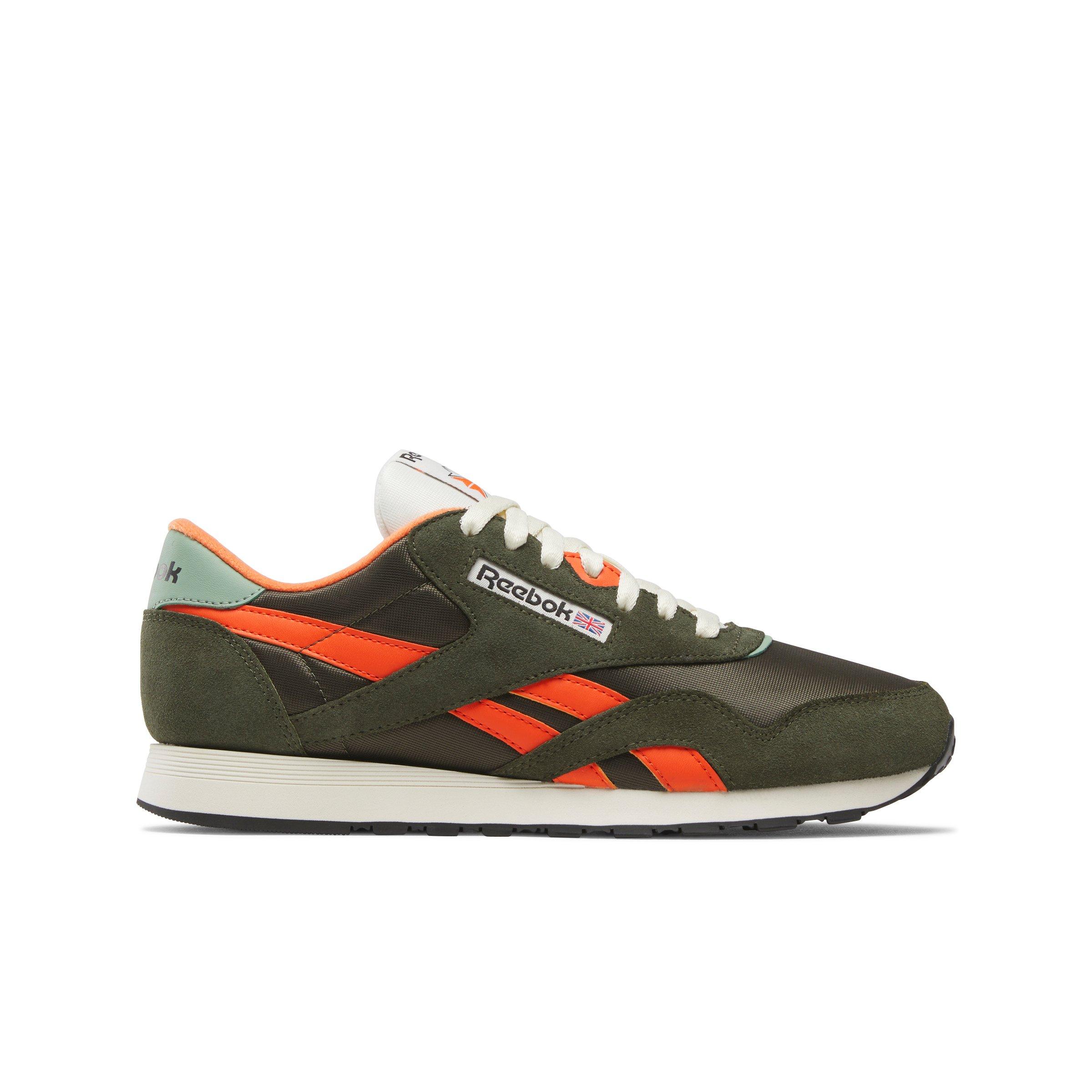 Reebok Classic Nylon "Olive/Orange" Men's Shoe - OLIVE/ORANGE Thumbnail View 1