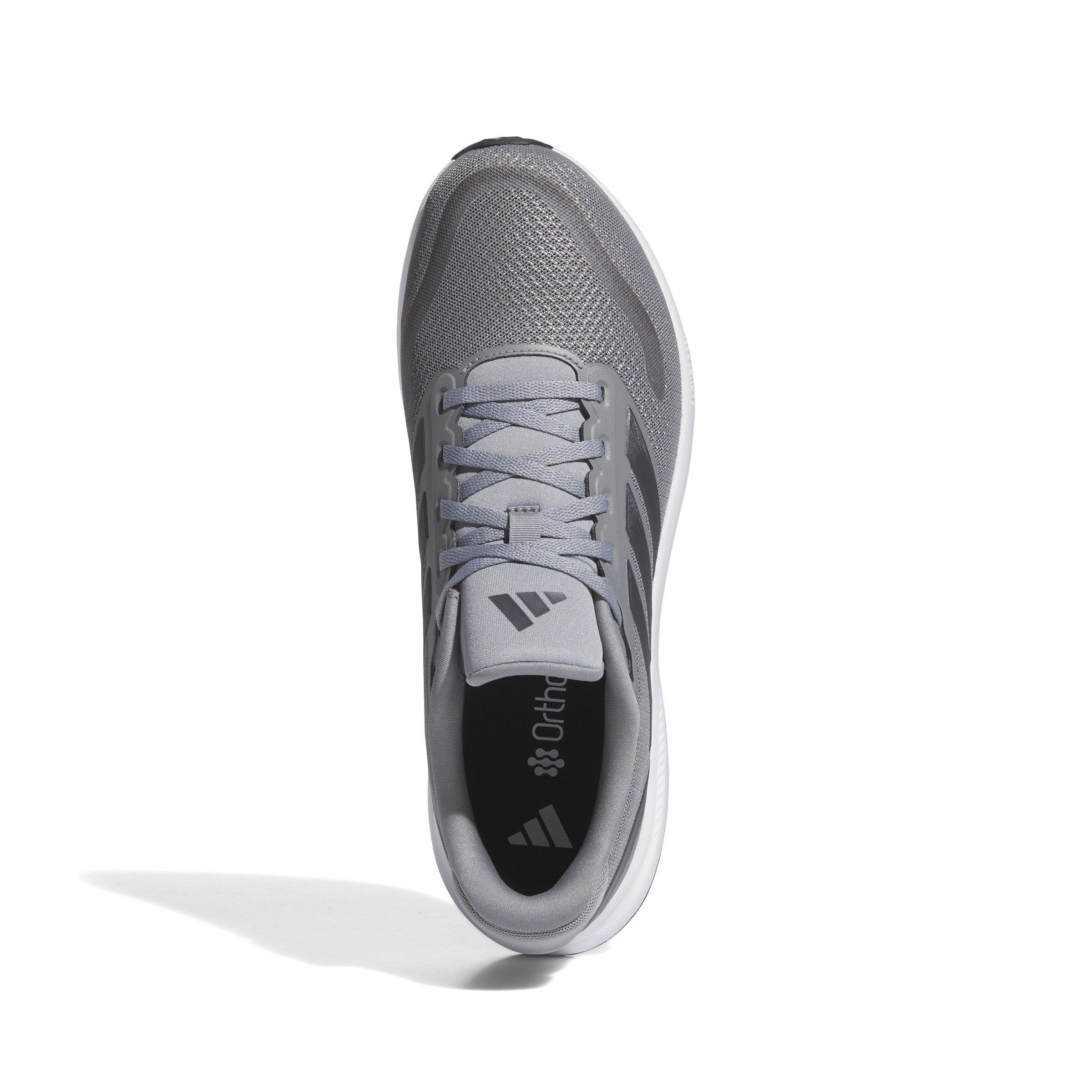 adidas Runfalcon 5 "Grey Three/Carbon/Ftwr White" Men's Wide Running Shoe - GREY/CARBON/WHITE Thumbnail View 5