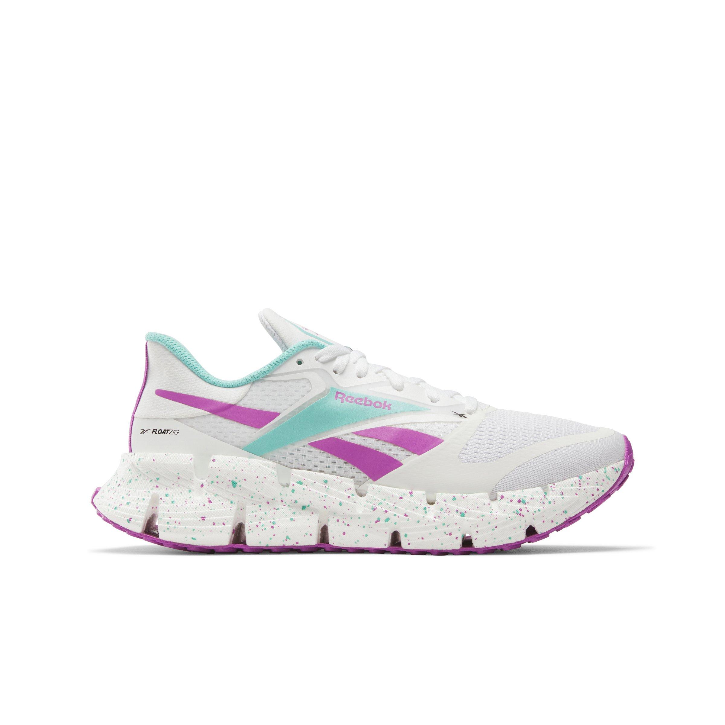 Reebok FloatZig 1 "Ftwr White/Ai Aqua/Purple Rave" Men's Running Shoe - WHITE/AQUA/PURPLE Thumbnail View 1