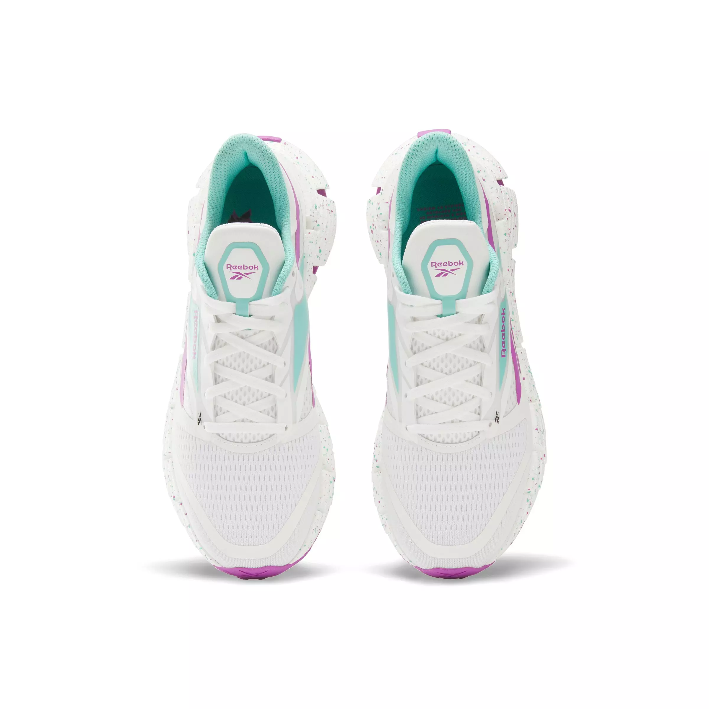 Reebok FloatZig 1 "Ftwr White/Ai Aqua/Purple Rave" Men's Running Shoe - WHITE/AQUA/PURPLE