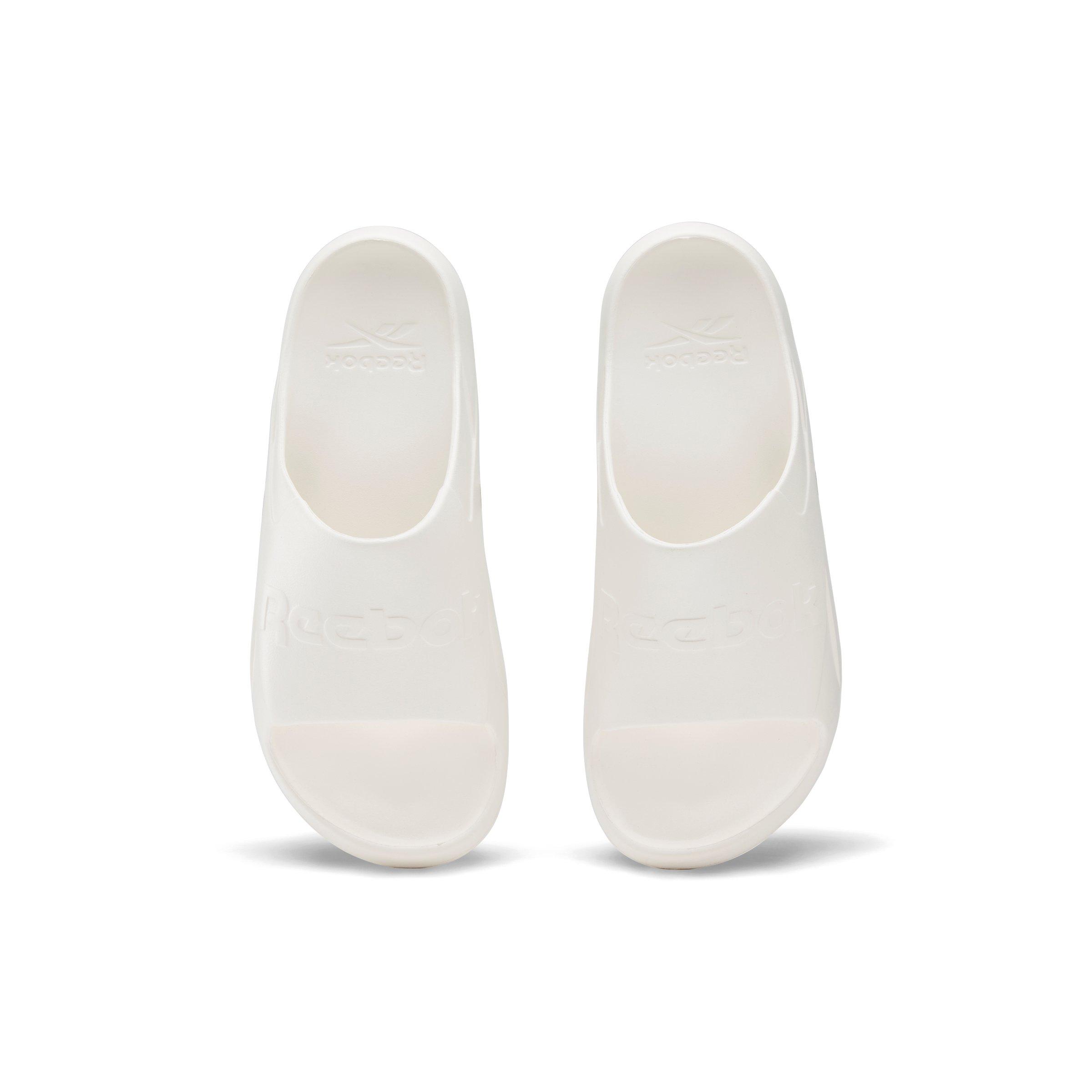 Reebok Clean "White/White" Unisex Slide - WHITE/WHITE Thumbnail View 4