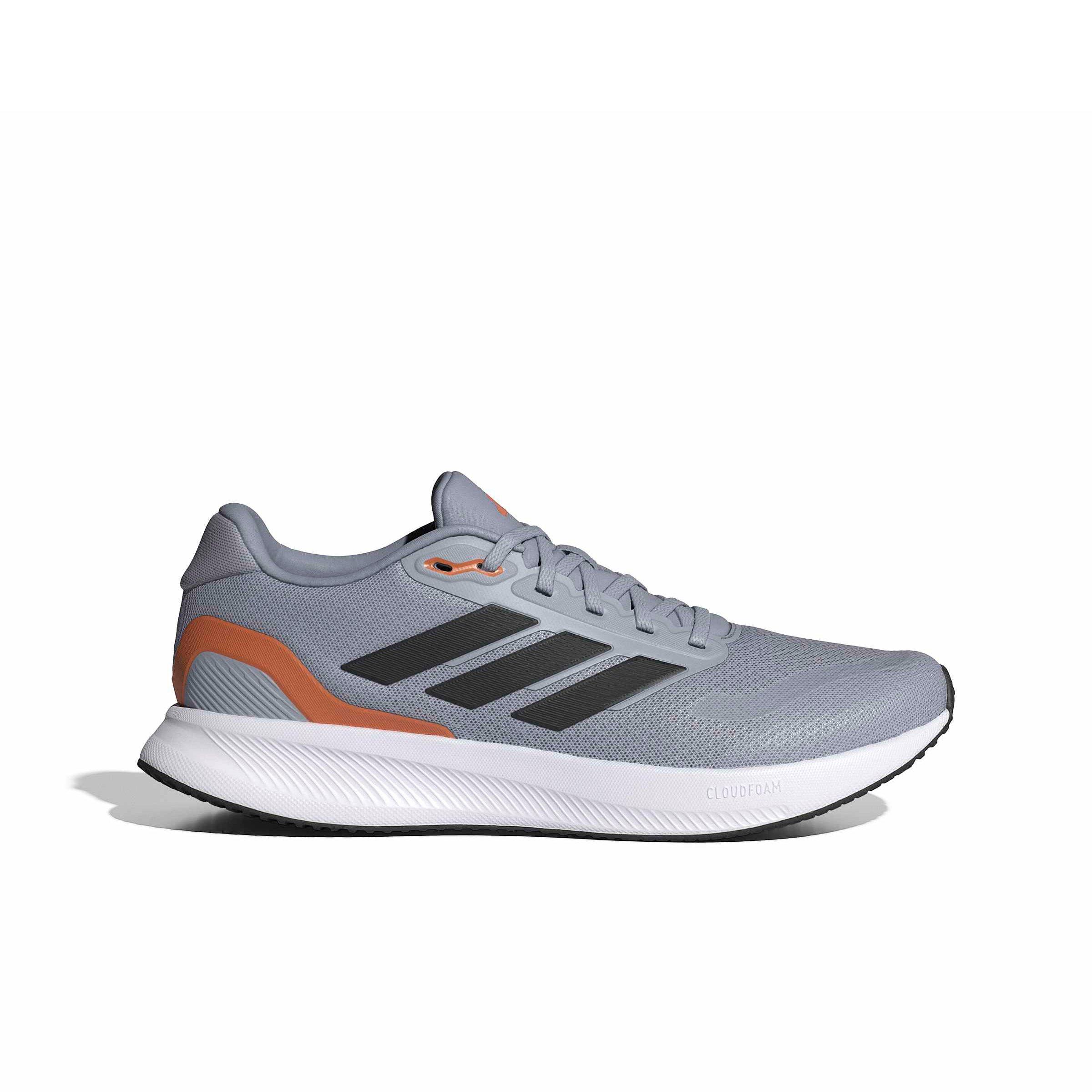 adidas Runfalcon 5 "Halo Silver/Core Black/Dusky Orange" Men's Running Shoe - SILVER/BLACK/ORANGE Thumbnail View 1