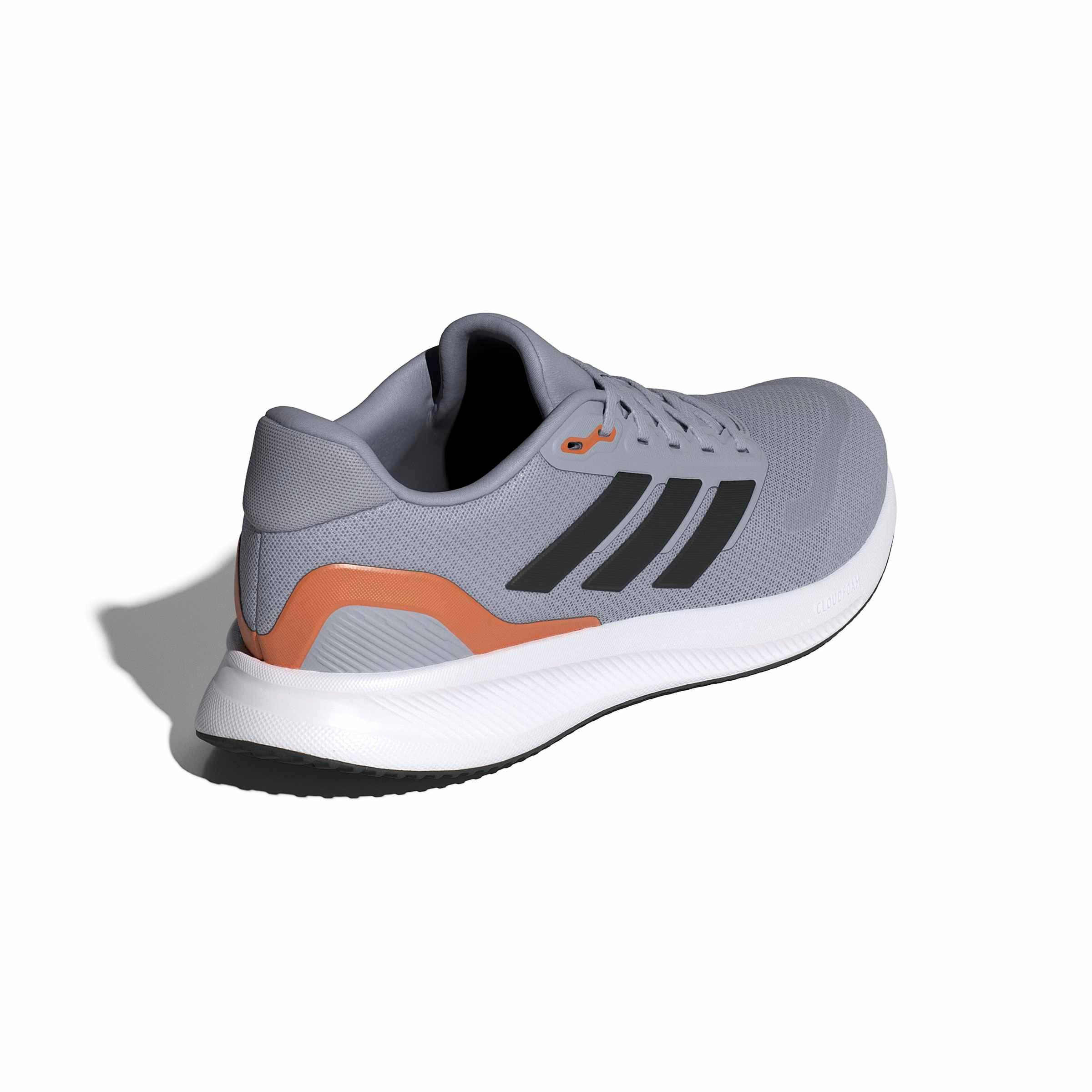 adidas Runfalcon 5 "Halo Silver/Core Black/Dusky Orange" Men's Running Shoe - SILVER/BLACK/ORANGE Thumbnail View 4