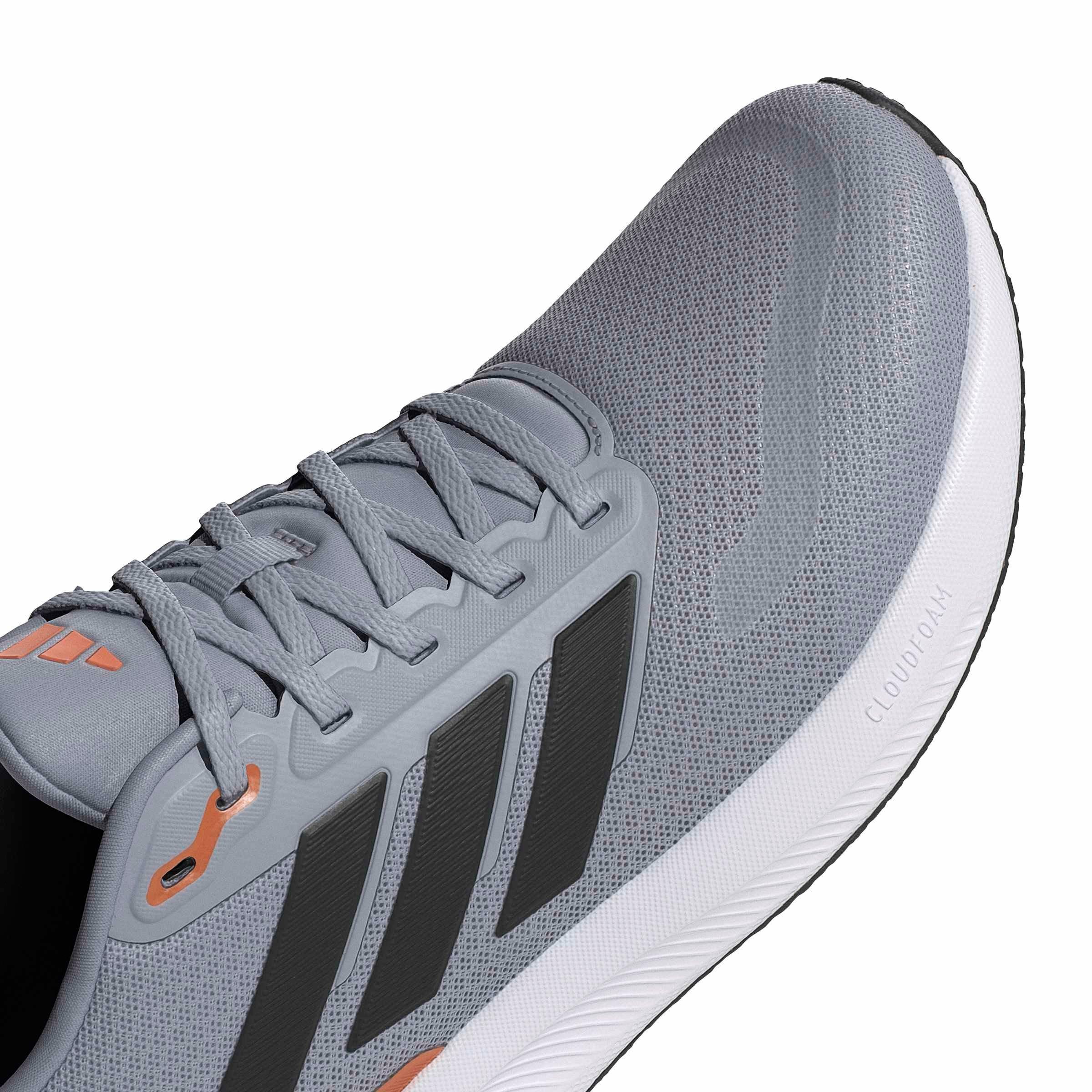 adidas Runfalcon 5 "Halo Silver/Core Black/Dusky Orange" Men's Running Shoe - SILVER/BLACK/ORANGE Thumbnail View 7