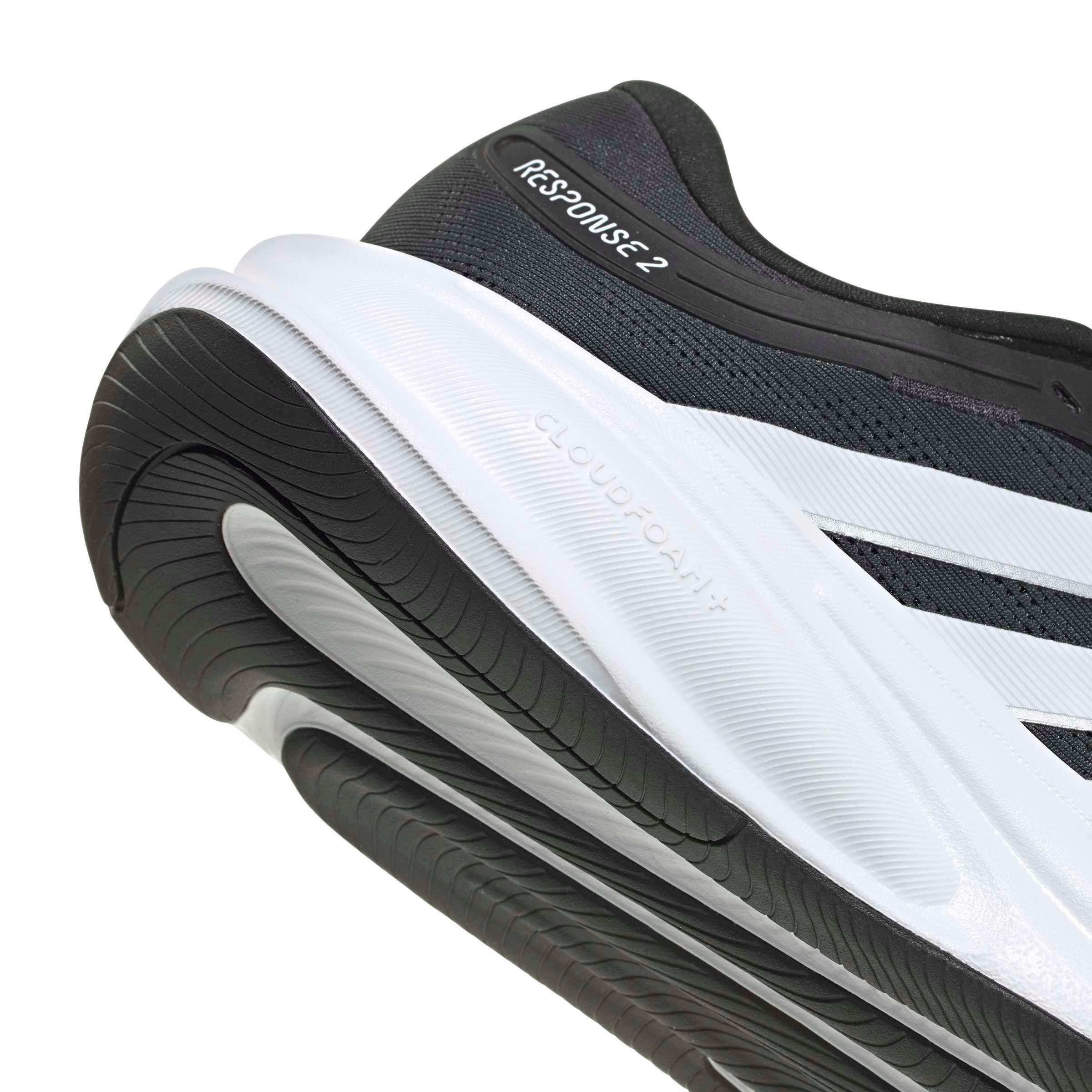 adidas Response 2 "Core Black/Ftwr White/Matte Silver" Men's Running Shoe - BLACK/WHITE/SILVER Thumbnail View 7