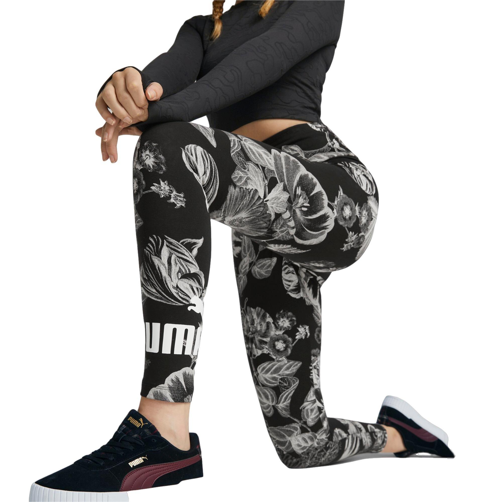 PUMA Women s Frozen Flower Leggings Black Hibbett City Gear