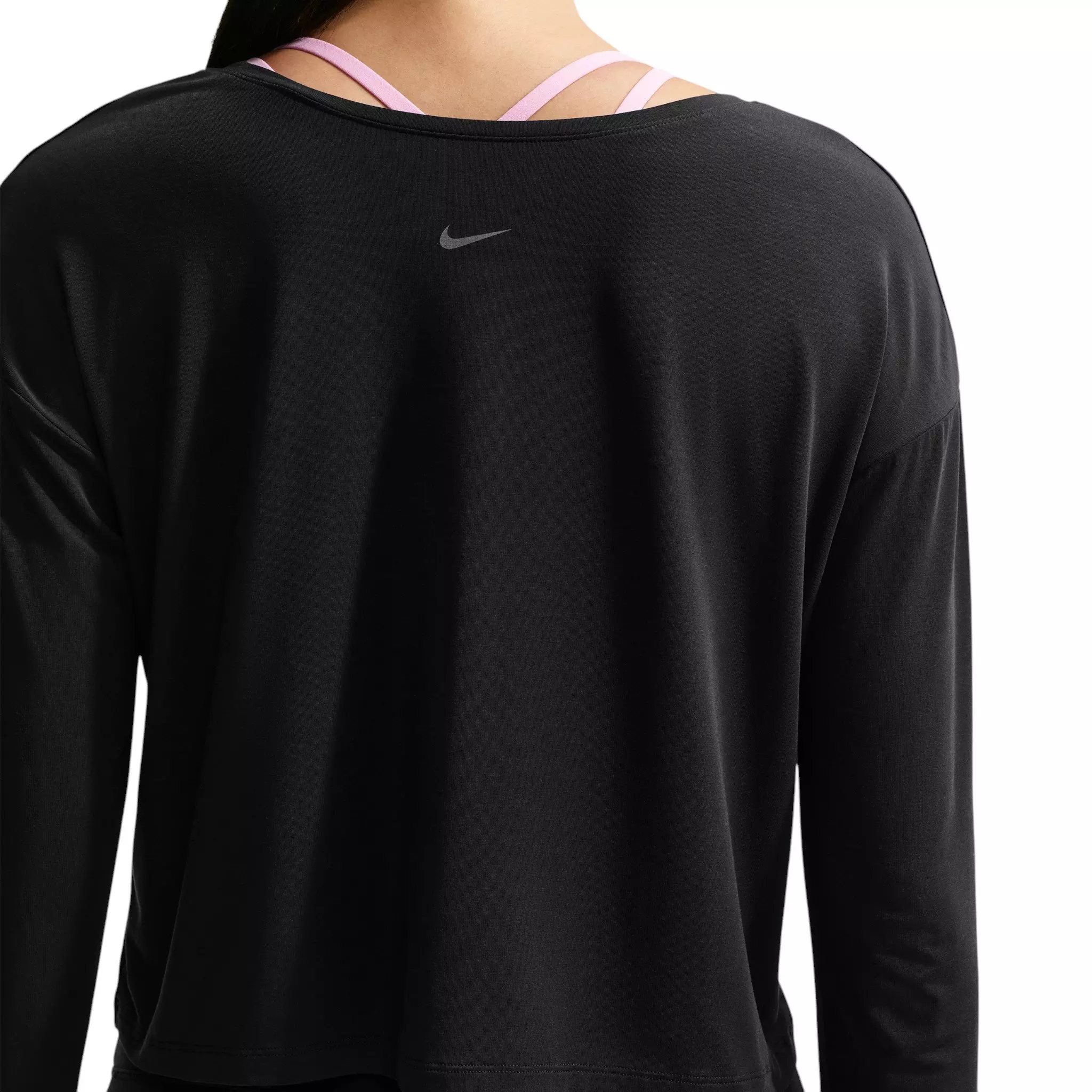 Nike Women's Zenvy Dri-FIT Long Sleeve Top - Black/Grey - BLACK/GREY