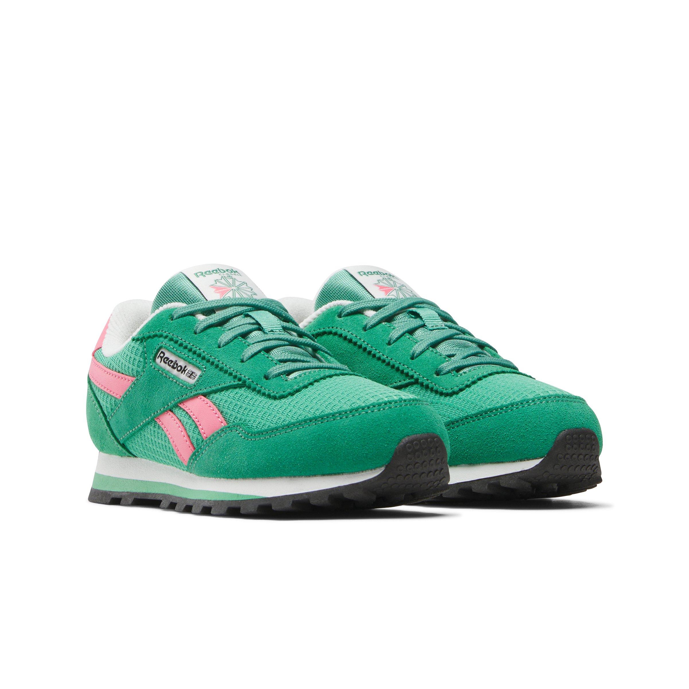 Reebok Classic AZ Preschool Girls' "Green/Pink" Shoe